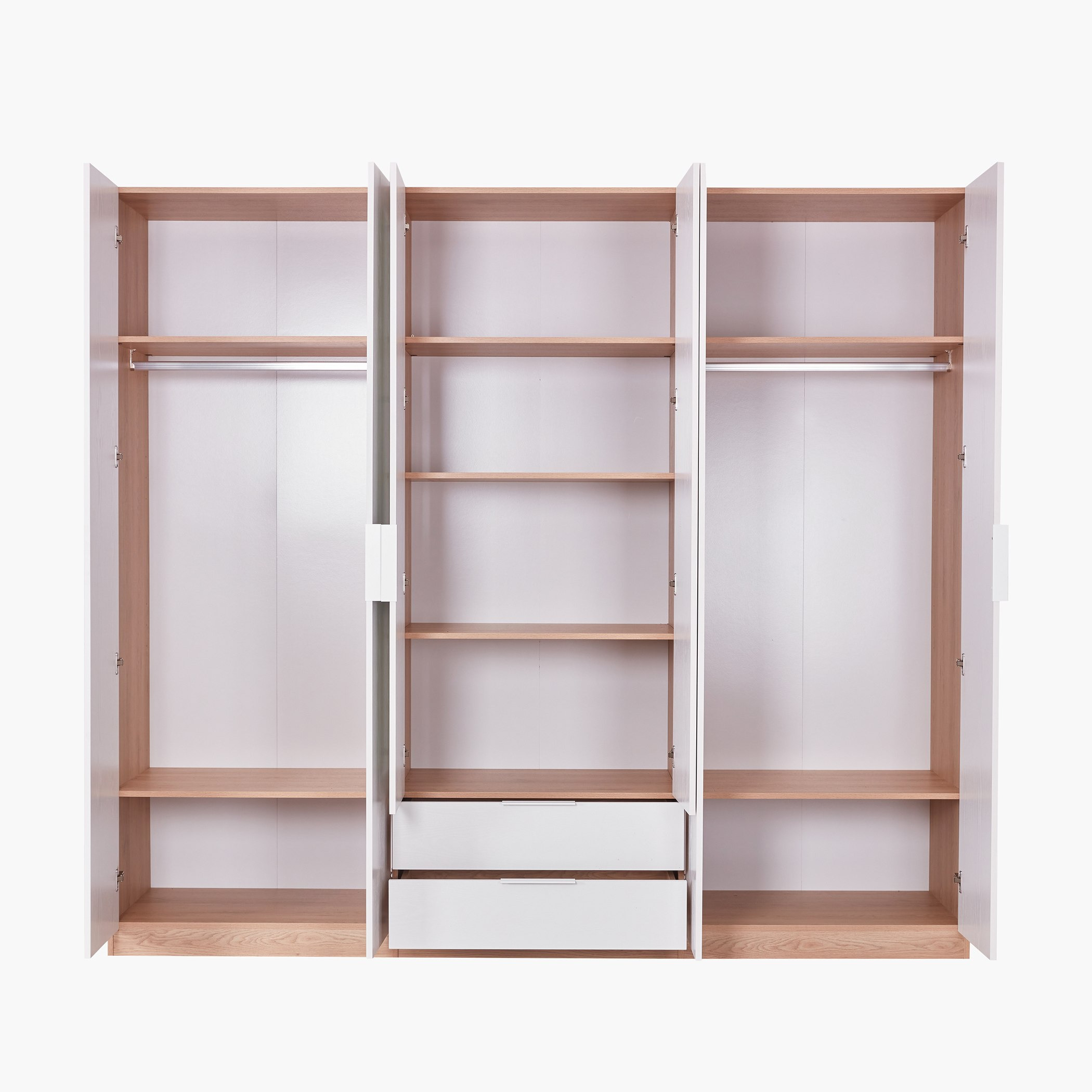 Milan 6-Door Wardrobe with 2 Drawers-hbxfurniture-wardrobes-image-3