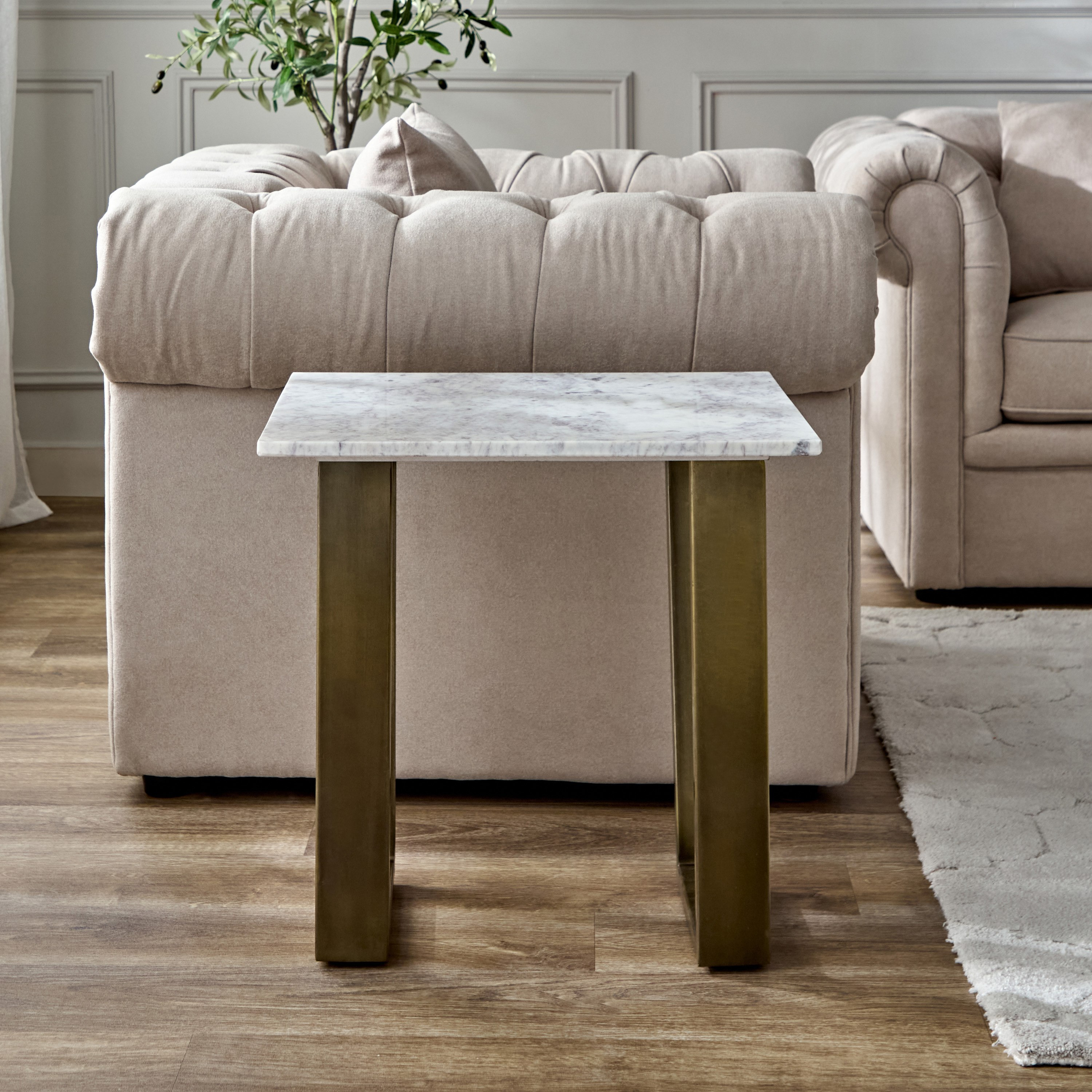 طاولة جانبية بسطح من الرخام الأصلي - سيلفرادو من كافون-hbxfurniture-livingroom-endtables-image-2