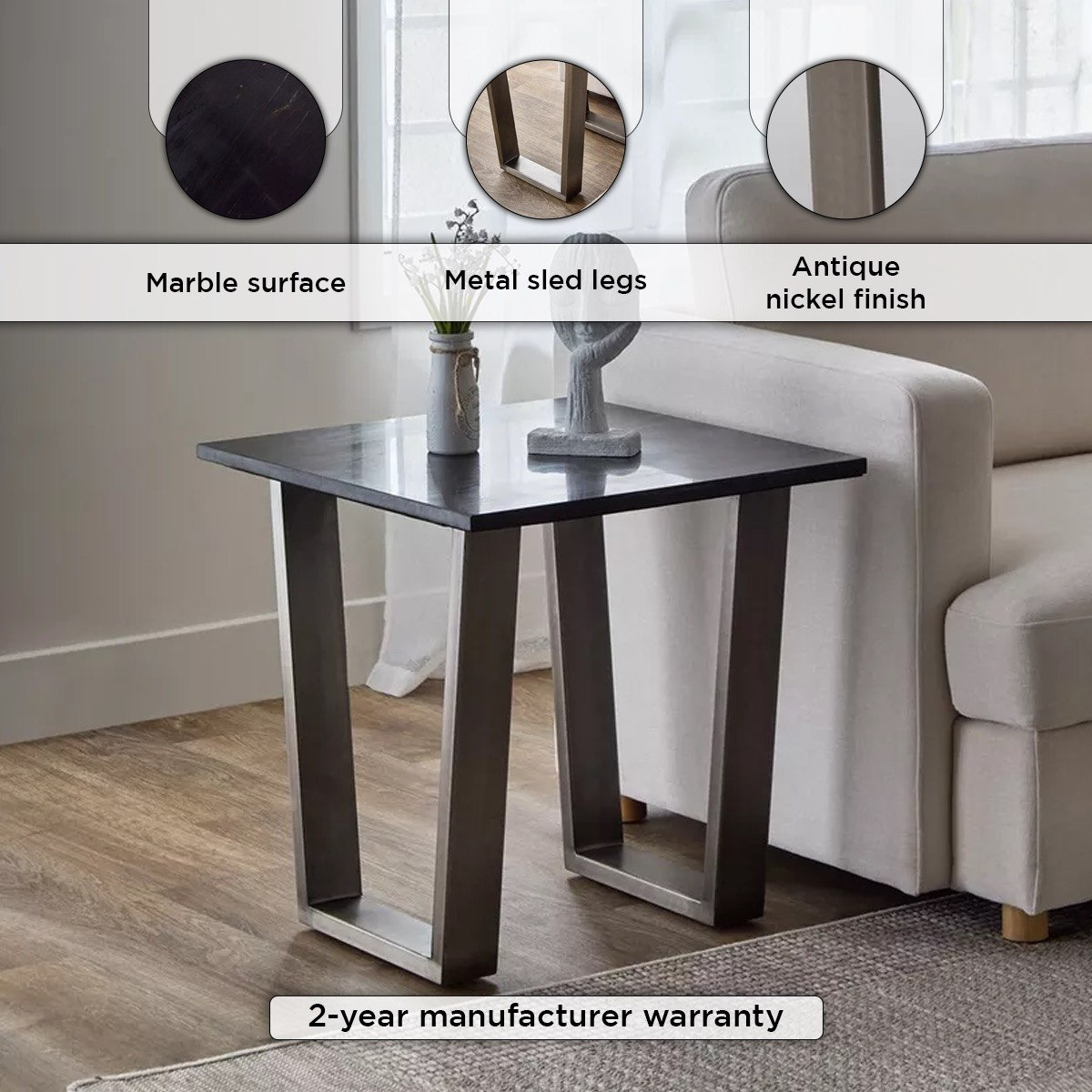 طاولة جانبية بسطح من الرخام الأصلي - سيلفرادو من فيندرا-hbxfurniture-livingroom-endtables-image-4