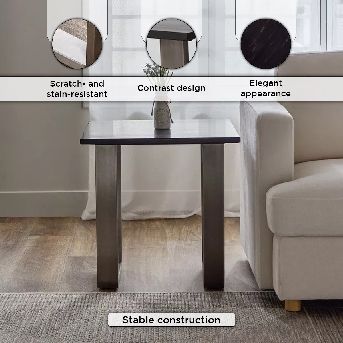 طاولة جانبية بسطح من الرخام الأصلي - سيلفرادو من فيندرا-hbxfurniture-livingroom-endtables-image-5