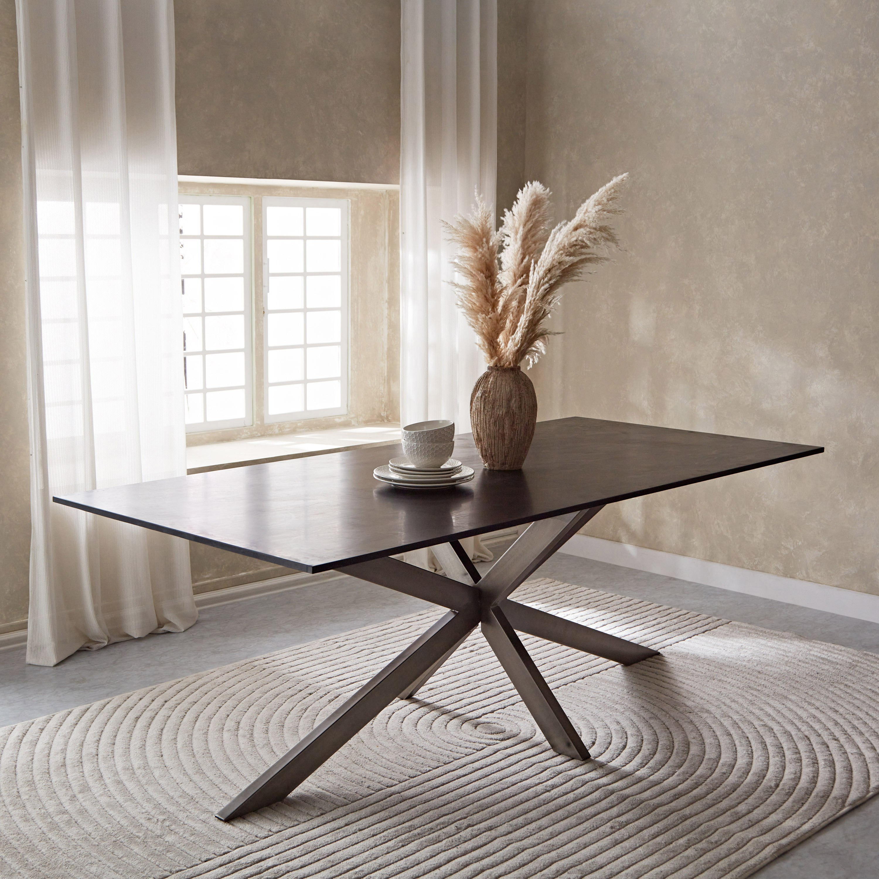 طاولة سُفرة لـ8 مقاعد بسطح من الرخام الأصلي - بورتولا من فيندرا-hbxfurniture-diningroom-diningtables-eightseater-image-1