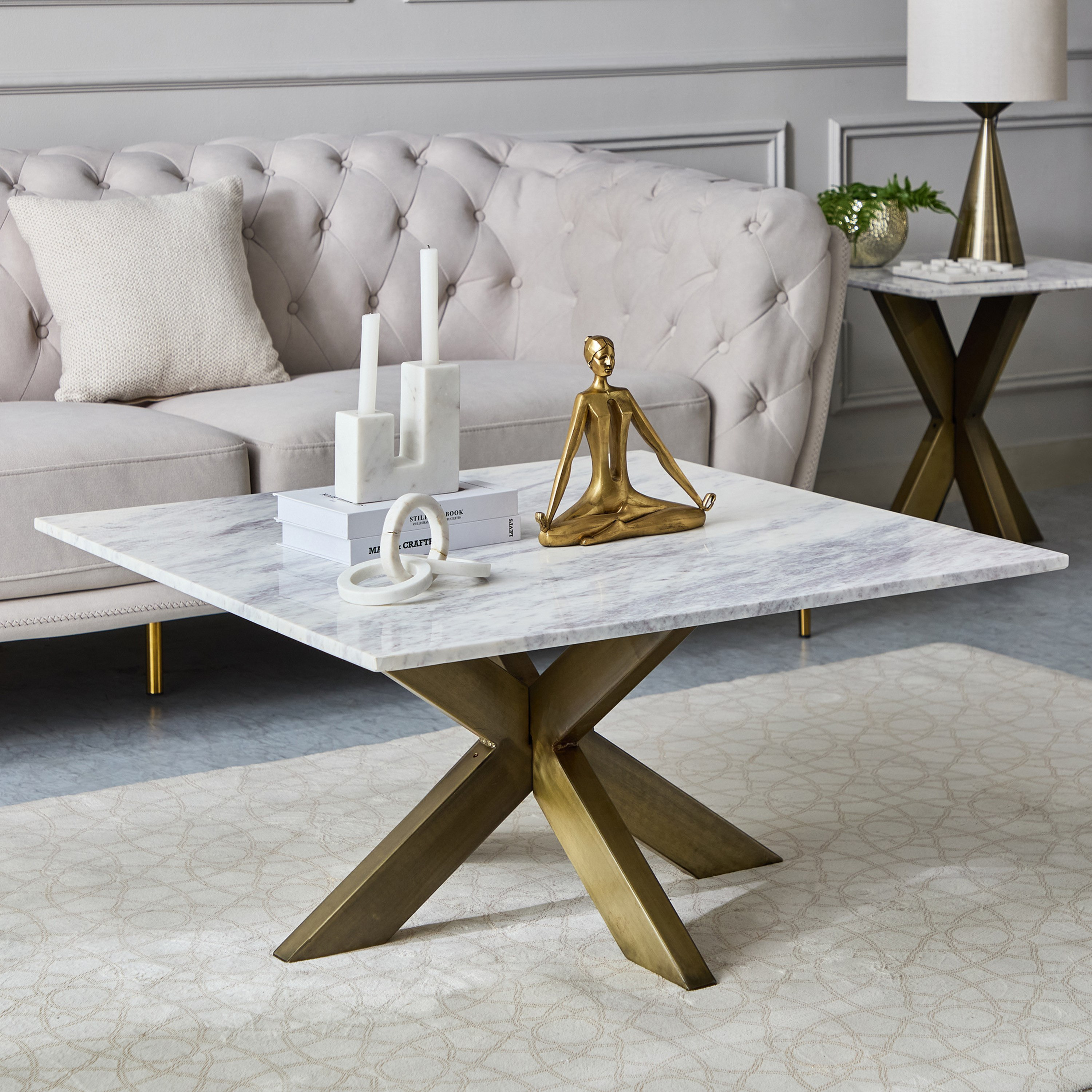 طاولة قهوة مربعة بسطح من الرخام الأصلي - بورتولا من فيندرا-hbxlivingroom-tablesandstands-coffeetables-image-1