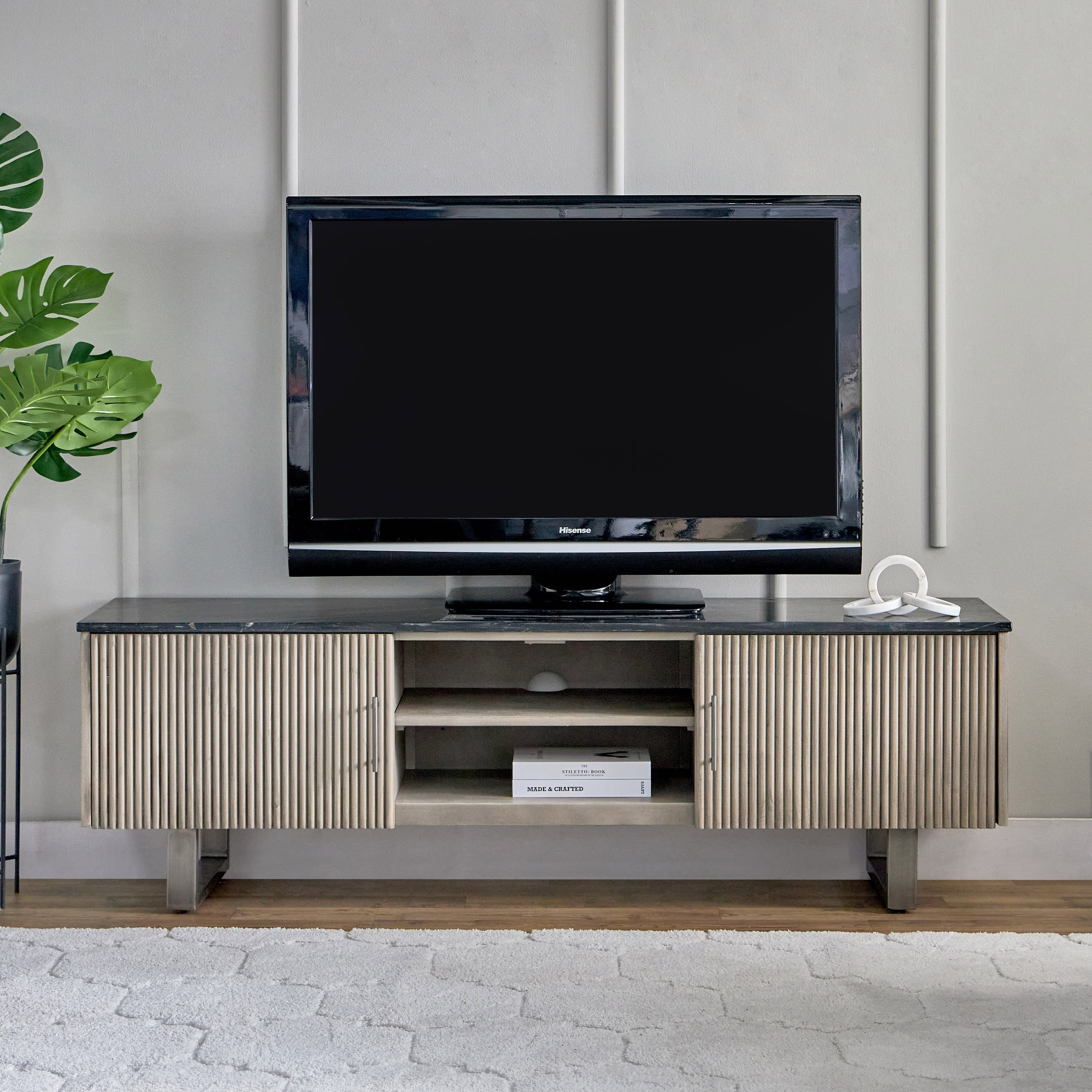 Vendra Portola Genuine Marble Top TV Unit for TVs up to 70 inches-hbxlivingroom-mediaunitsandstorage-tvunits-image-9