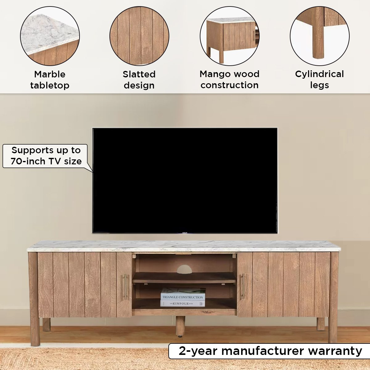 وحدة تلفزيون ذات سطح رخام للتلفزيونات حتى 70 بوصة  من سانكتشواري-hbxlivingroom-mediaunitsandstorage-tvunits-image-4