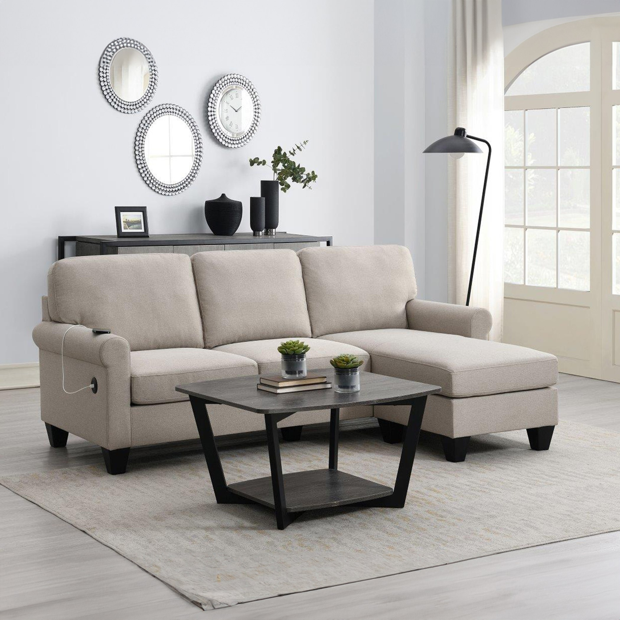 Sectional sofa store with usb port