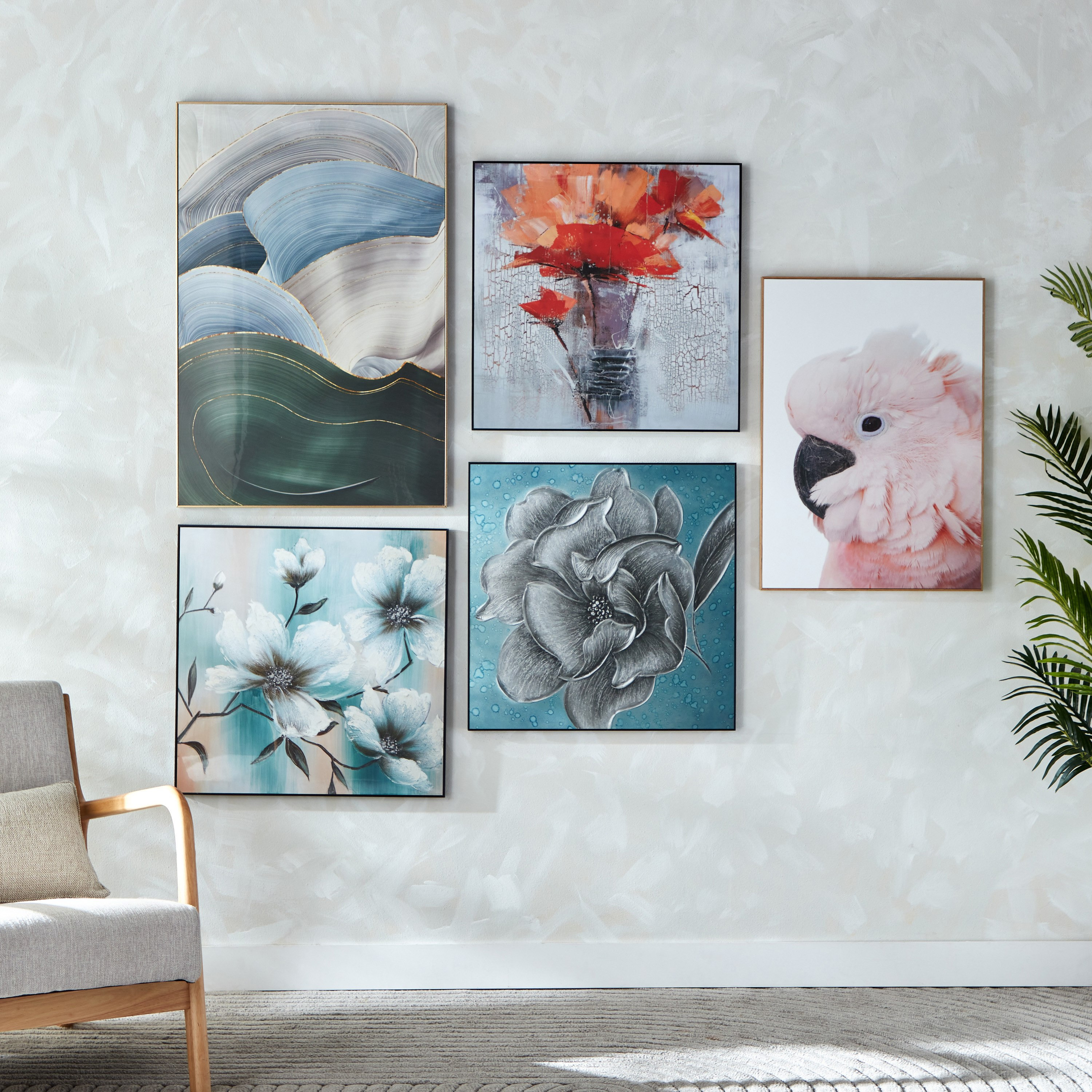 زينة حائط مؤطرة لطائر لامع من ألين - 50x70x2.5 سم-hbxhomeware-hbxdecorandfurnishings-image-5