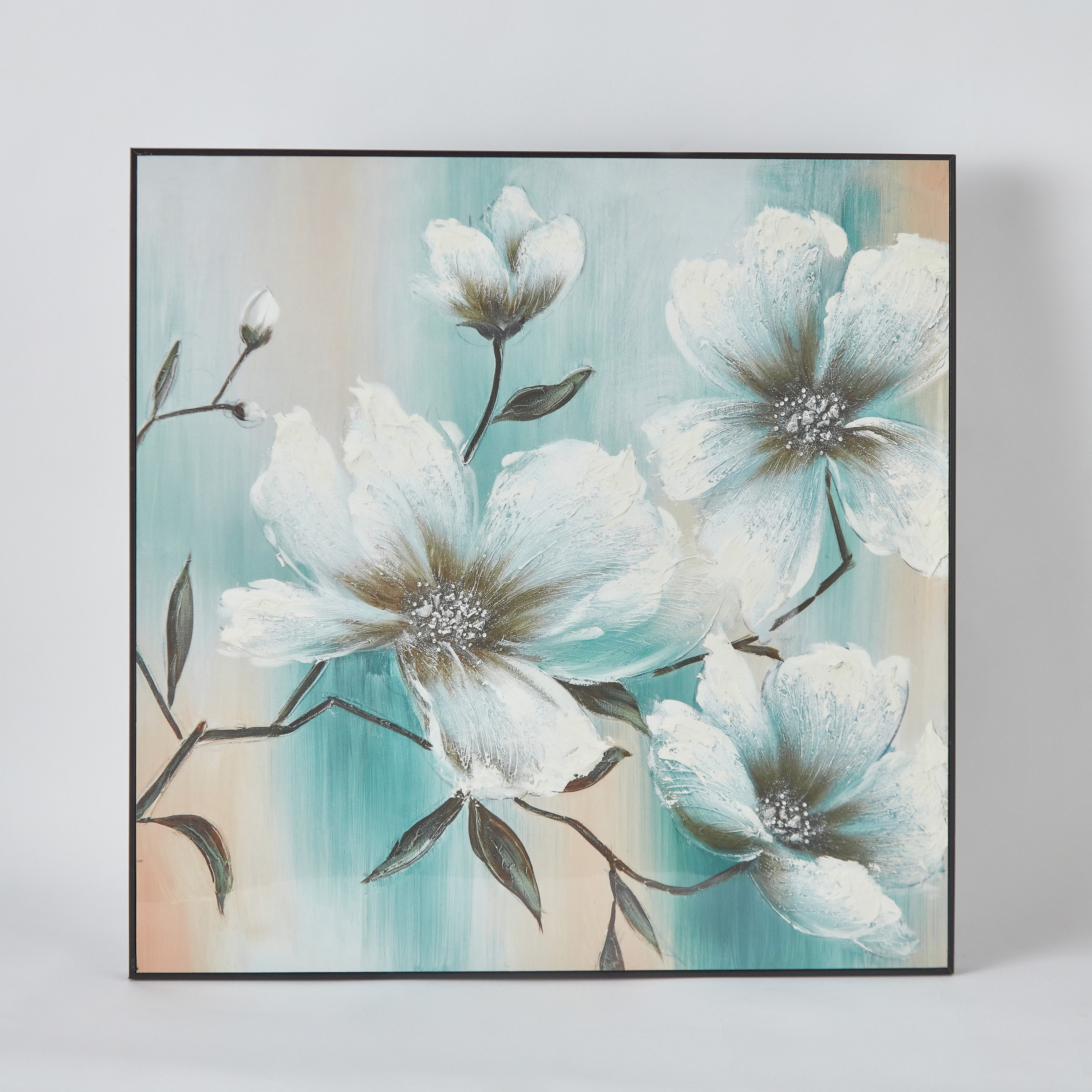لوحة حائط مؤطرة أزهار لامعة من آلين - 60x60x2.5 سم-hbxhomeware-hbxdecorandfurnishings-image-6