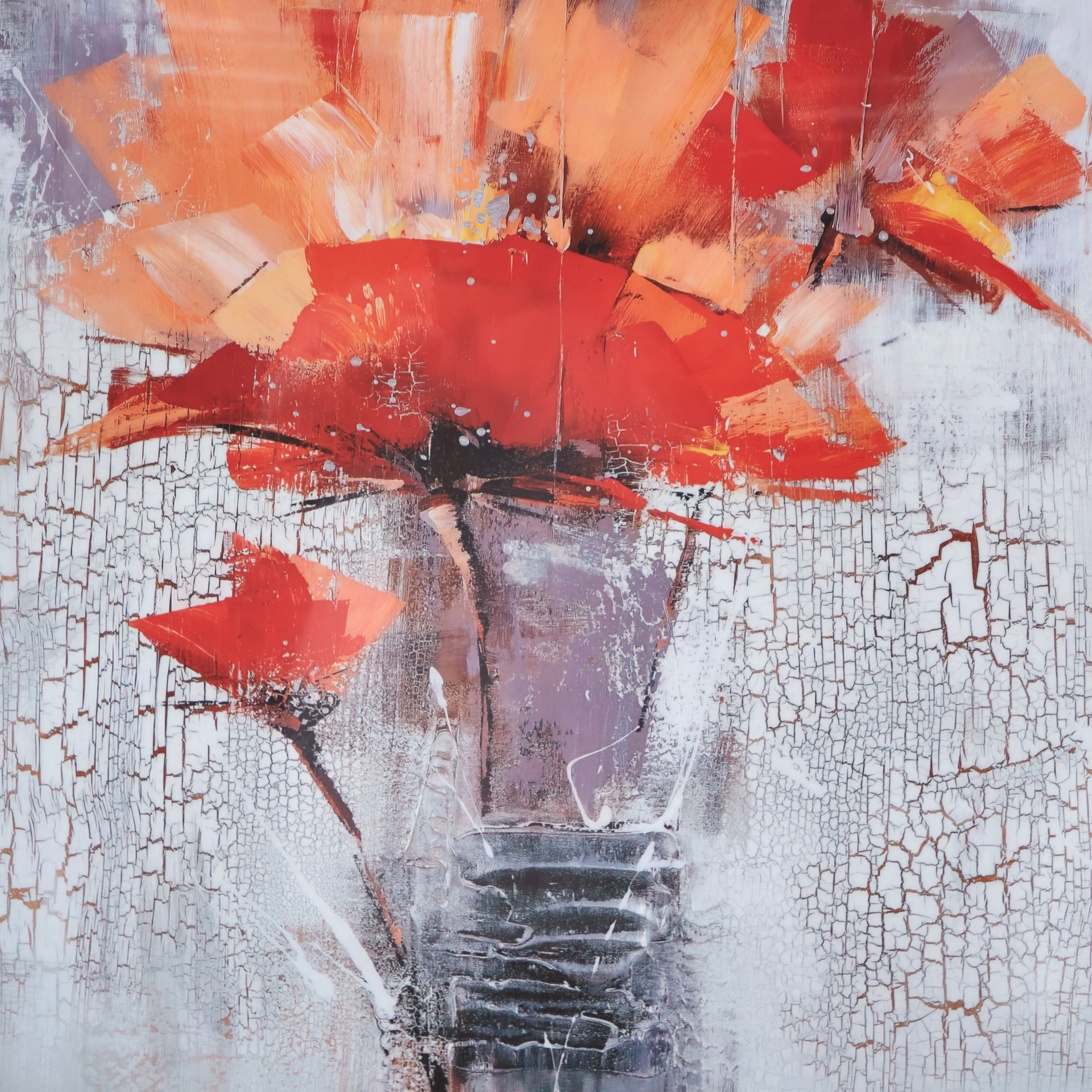 لوحة مؤطرة أزهار تجريدية لامعة من آلين - 60x60x2.5 سم-PROMO_HB_AE_B1G1_250925-image-3