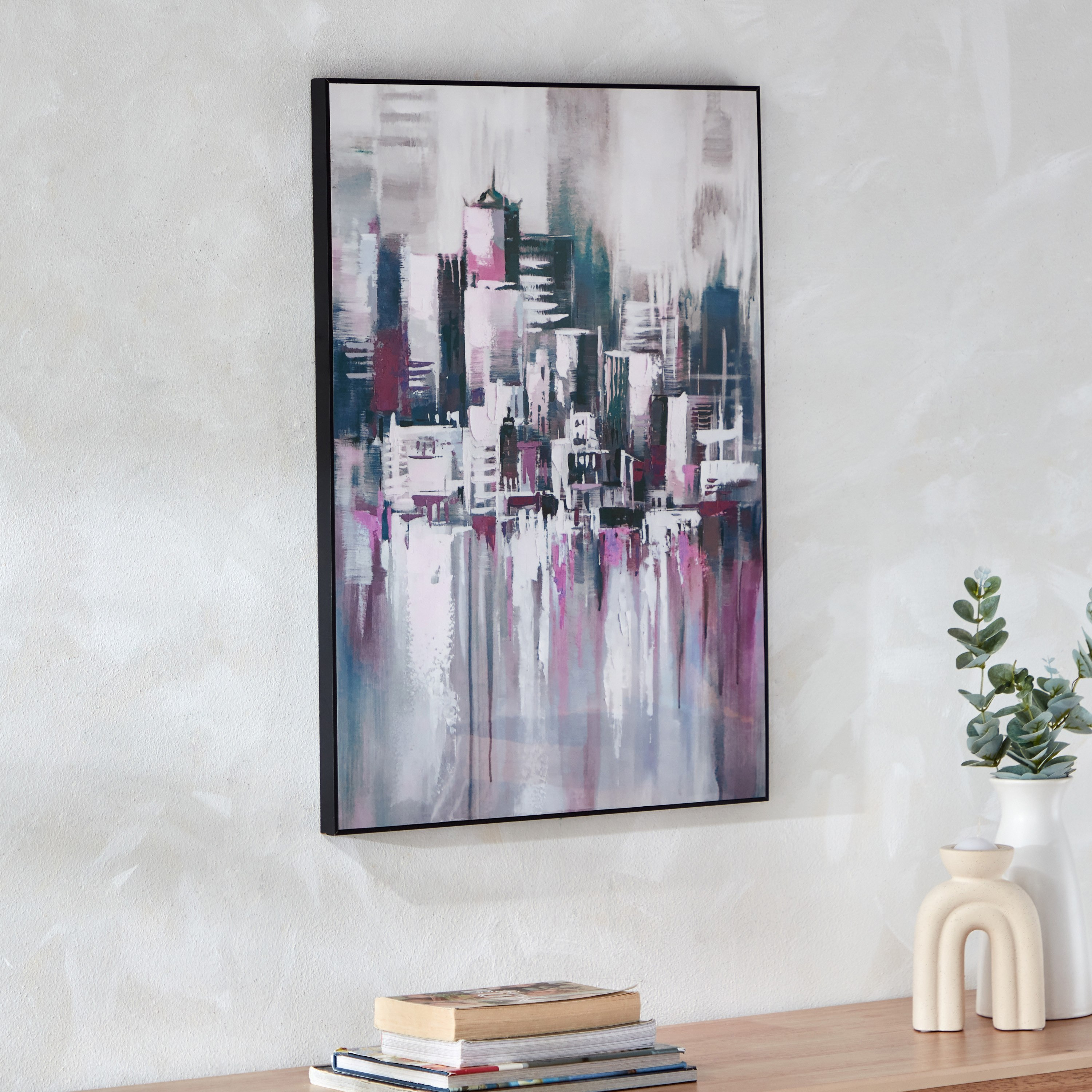 لوحة مؤطّرة سيتي سكيب لامعة من آلين - 50x70x2.5 سم-hbxhomeware-hbxdecorandfurnishings-image-2