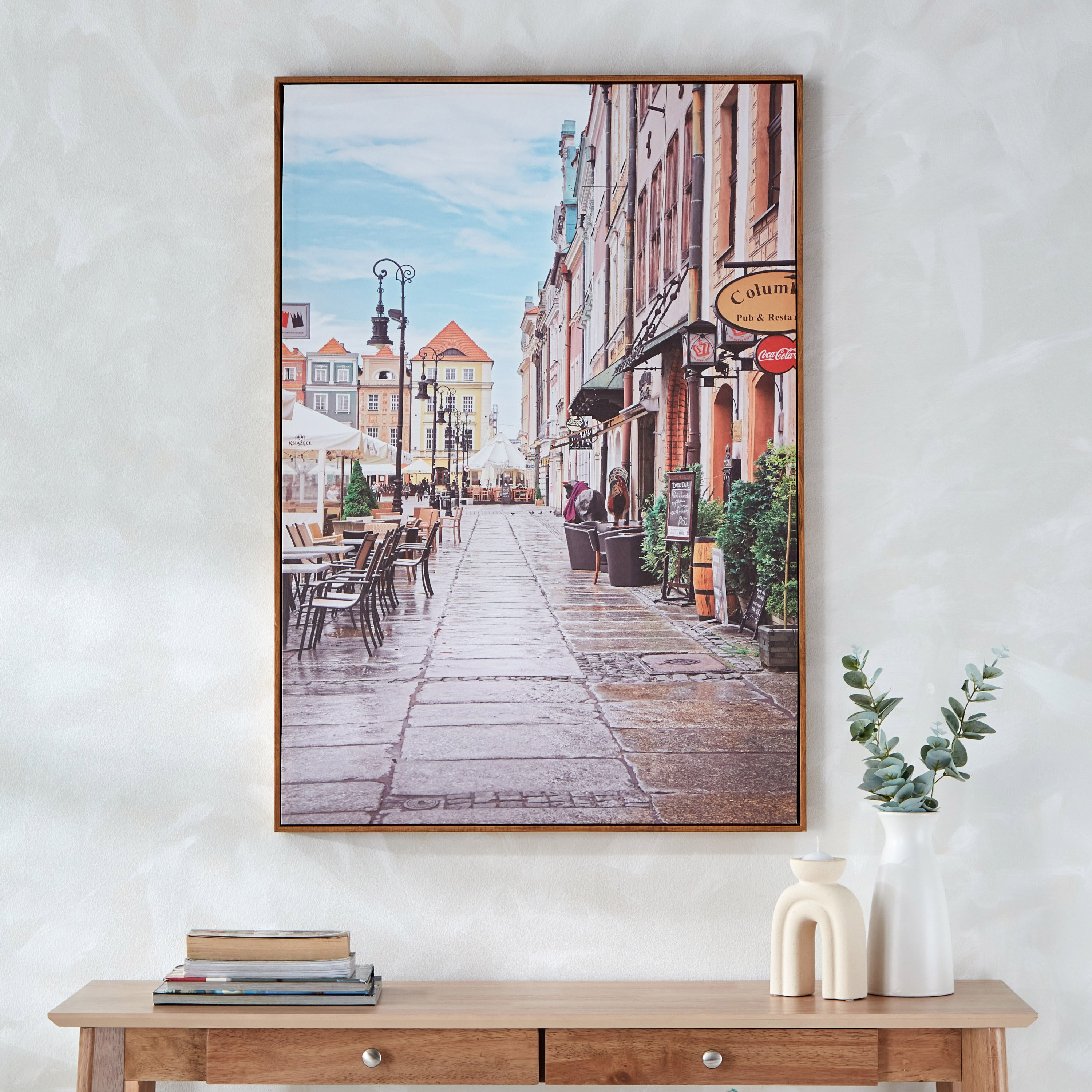 لوحة مؤطرة لشارع بسطح لامع مع إطار بوليسترين من آلين - 70x100x3.5 سم-PROMO_HB_AE_B1G1_250925-image-1