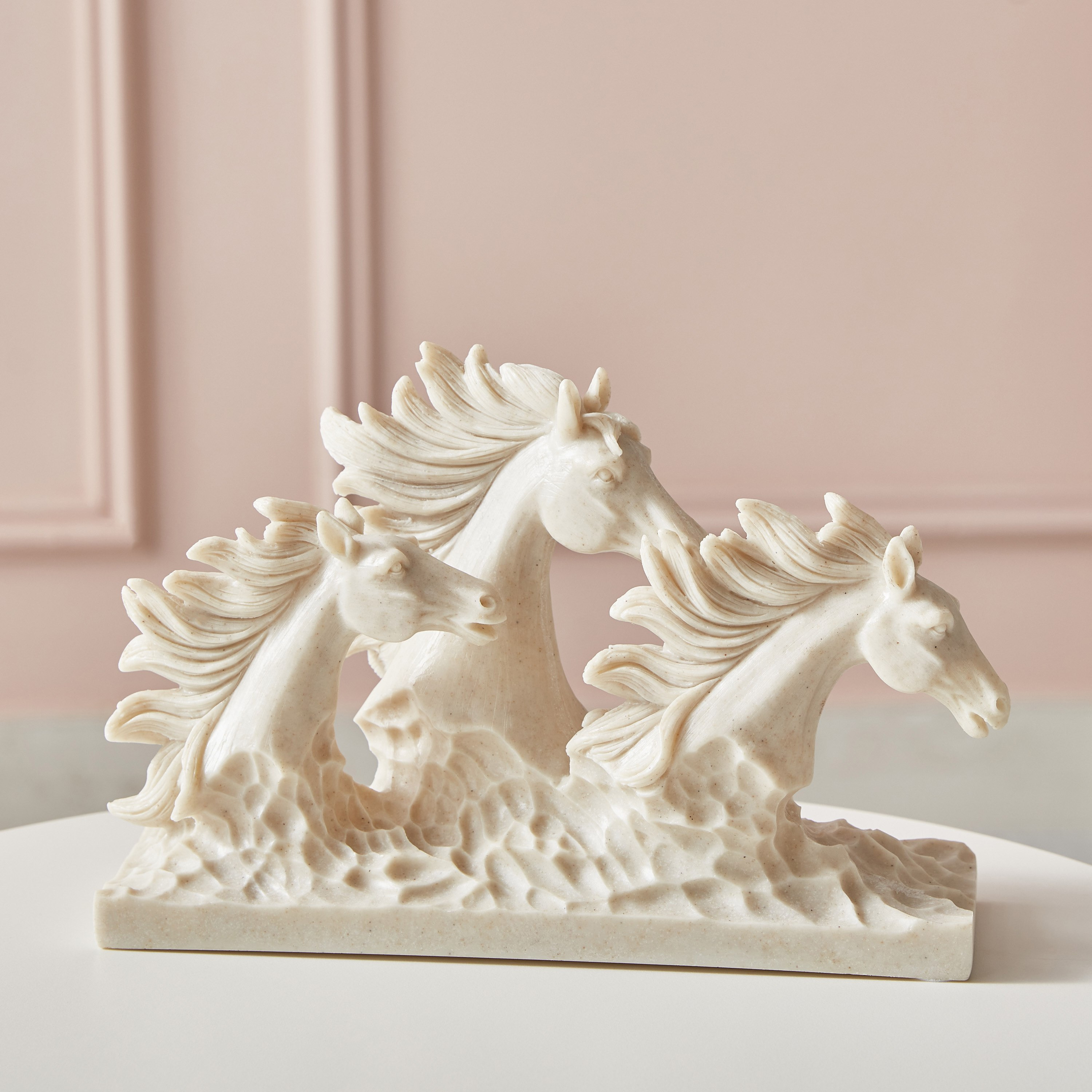 Luxe Polyresin Light Terracotta Horse Accent - 25.5x9x15.5 cm-hbxhomeware-homedecor-figurinesandornaments-image-1