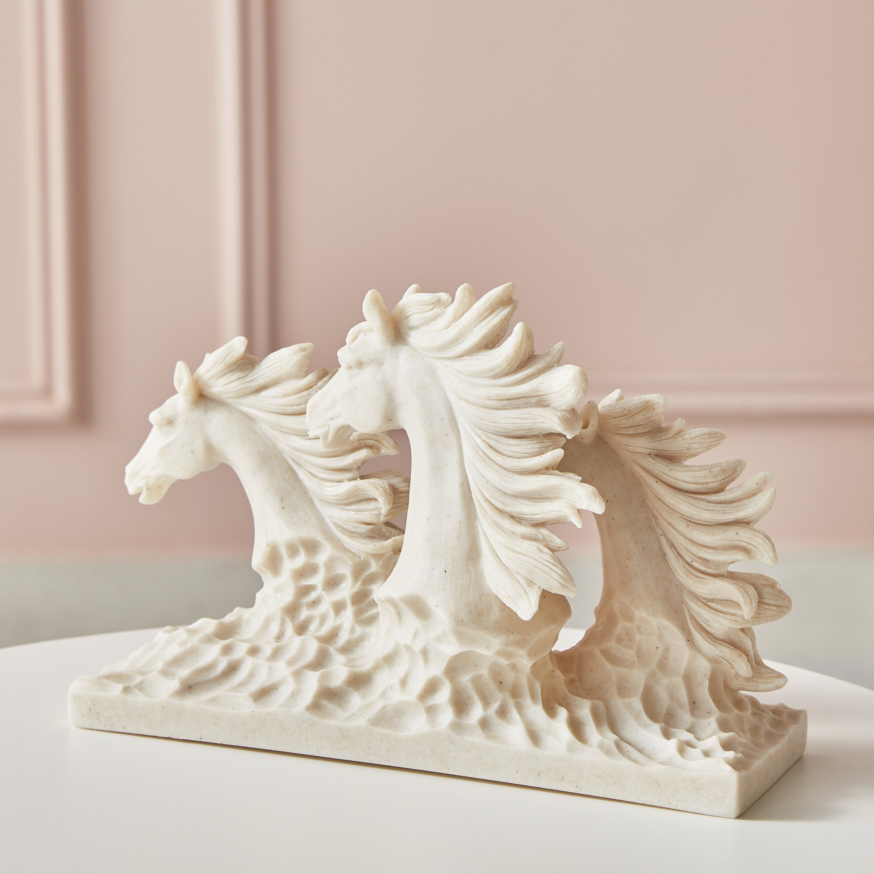 Luxe Polyresin Light Terracotta Horse Accent - 25.5x9x15.5 cm-hbxhomeware-homedecor-figurinesandornaments-image-2