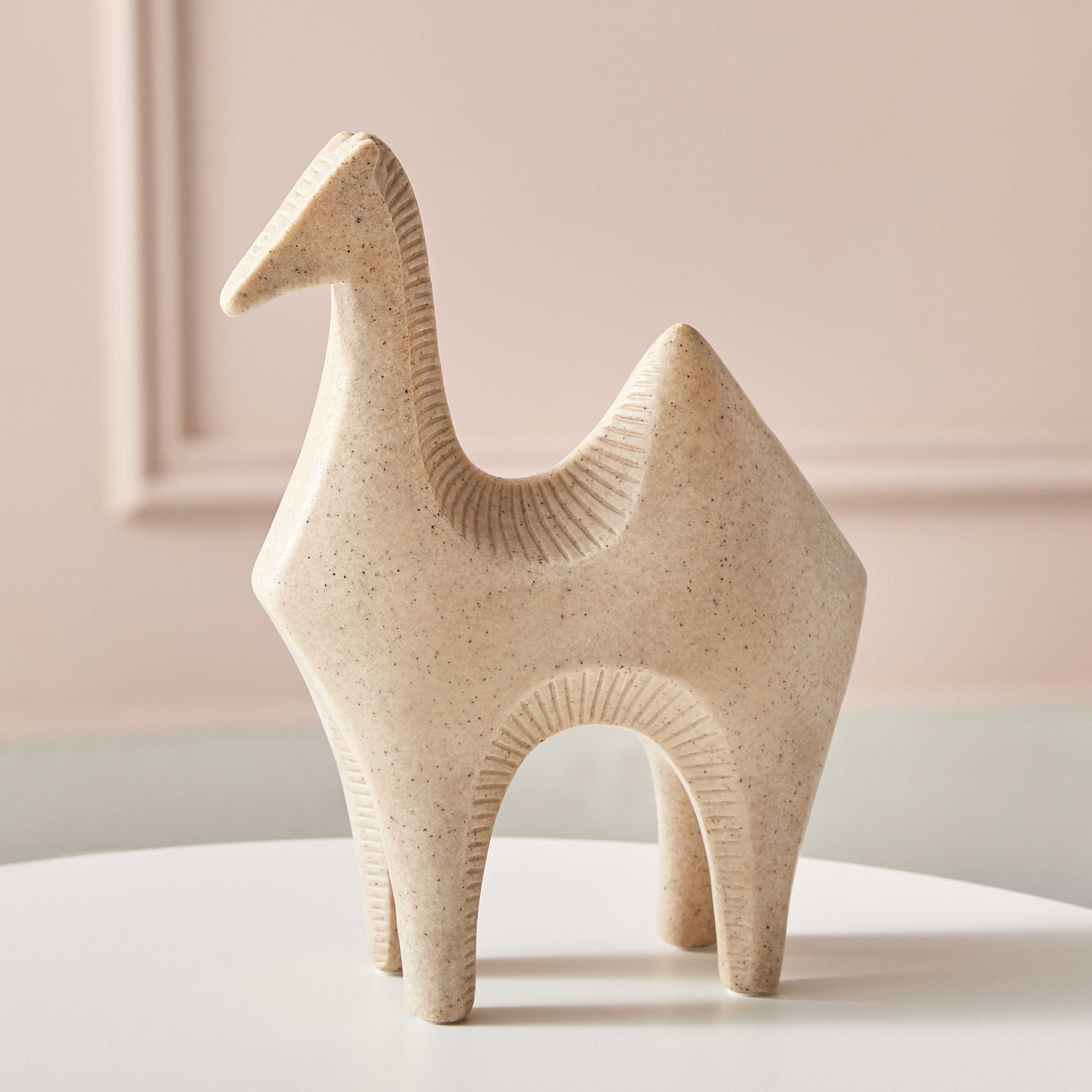Luxe Polyresin Terracota Camel Accent - 15.5x6.5x19.5 cm-hbxhomeware-homedecor-figurinesandornaments-image-1