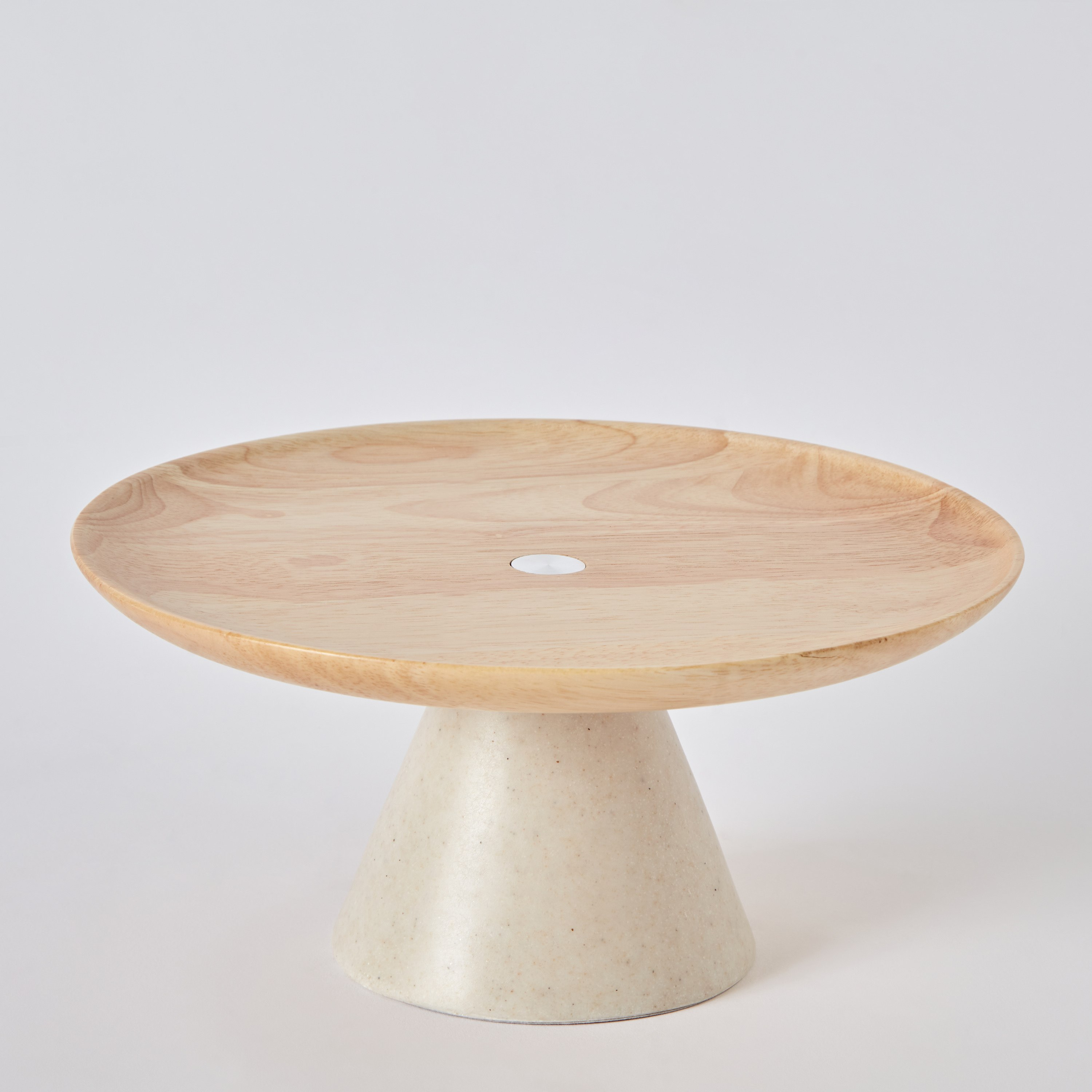 وعاء تراكوتا خفيف للديكور بسطح خشبي من لوكس - 25x13x25 سم-hbxdecorandfurnishings-homeaccessories-bowls-image-7