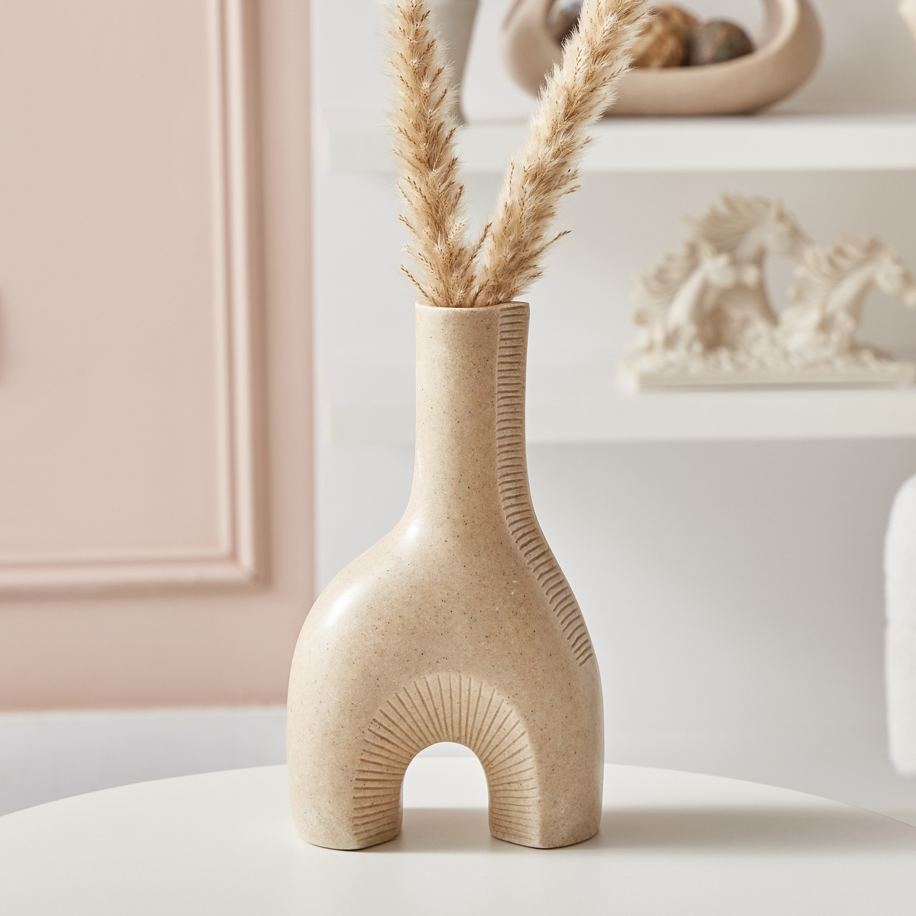 Luxe Terracota Vase - 13x9x22 cm-hbxbedroom-decorandaccessories-vases-image-1