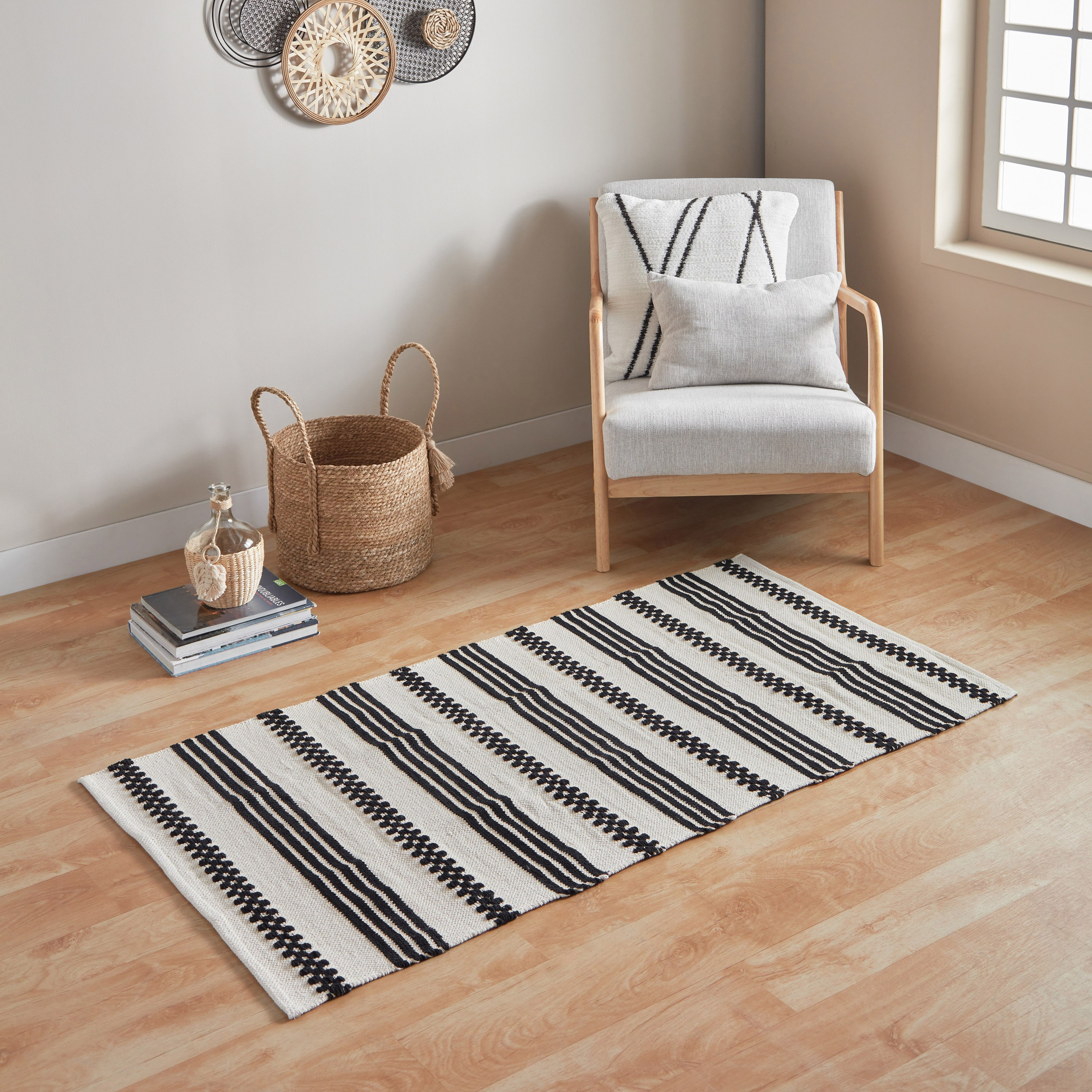 سجادة قطن من إبوني - 80x150 سم-hbxdecorandfurnishings-floorcoverings-rugs-image-1