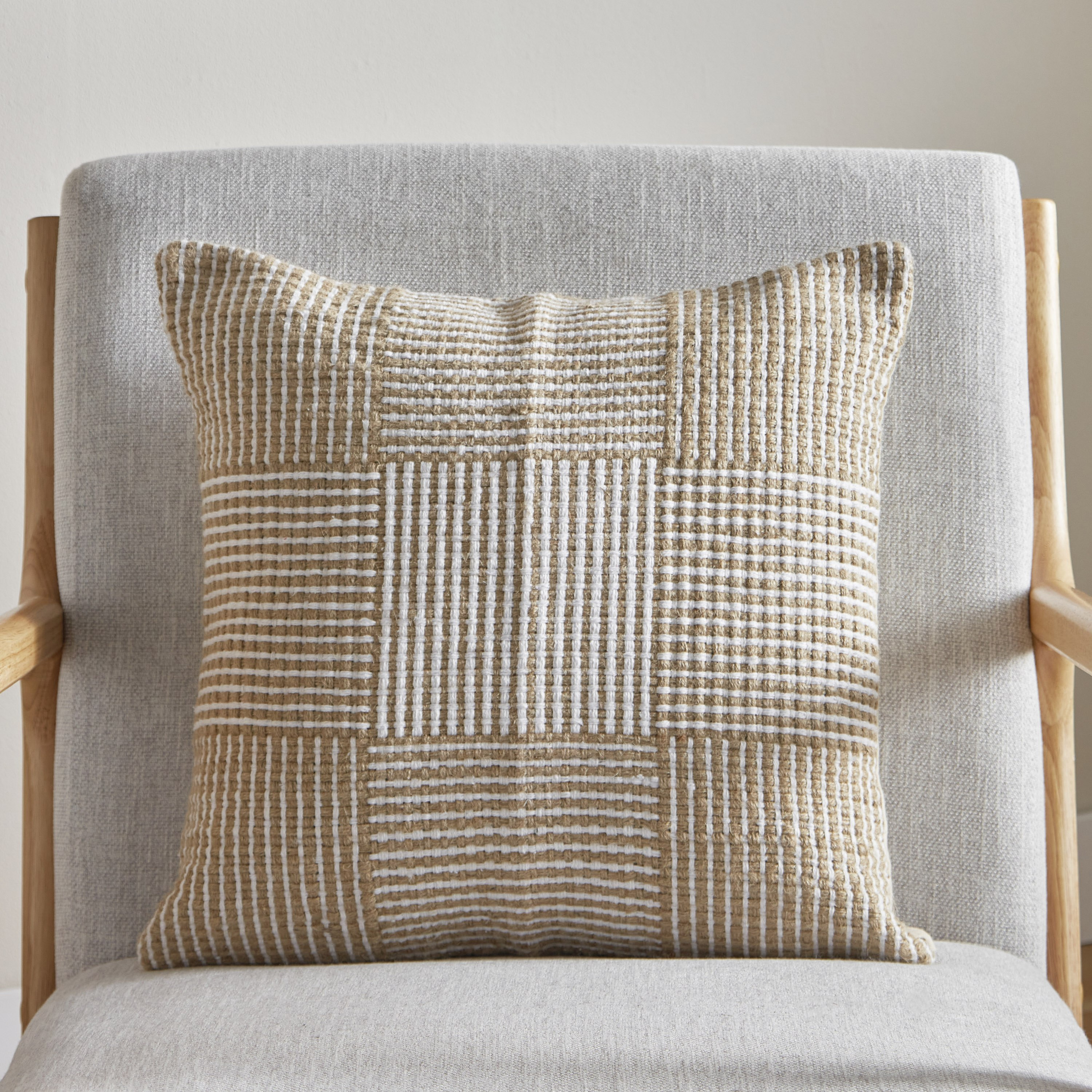 Jutopia Metra Natural Handwoven Cushion Cover - 45x45 cm-hbxhomeware-cushionsandcovers-cushioncovers-image-1
