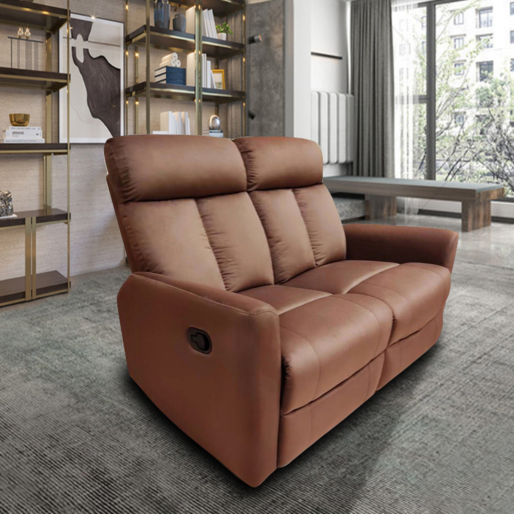 كنبة استرخاء قماش بمقعدين من هالستات-hbxlivingroom-sofasandarmchairs-sofas-image-1