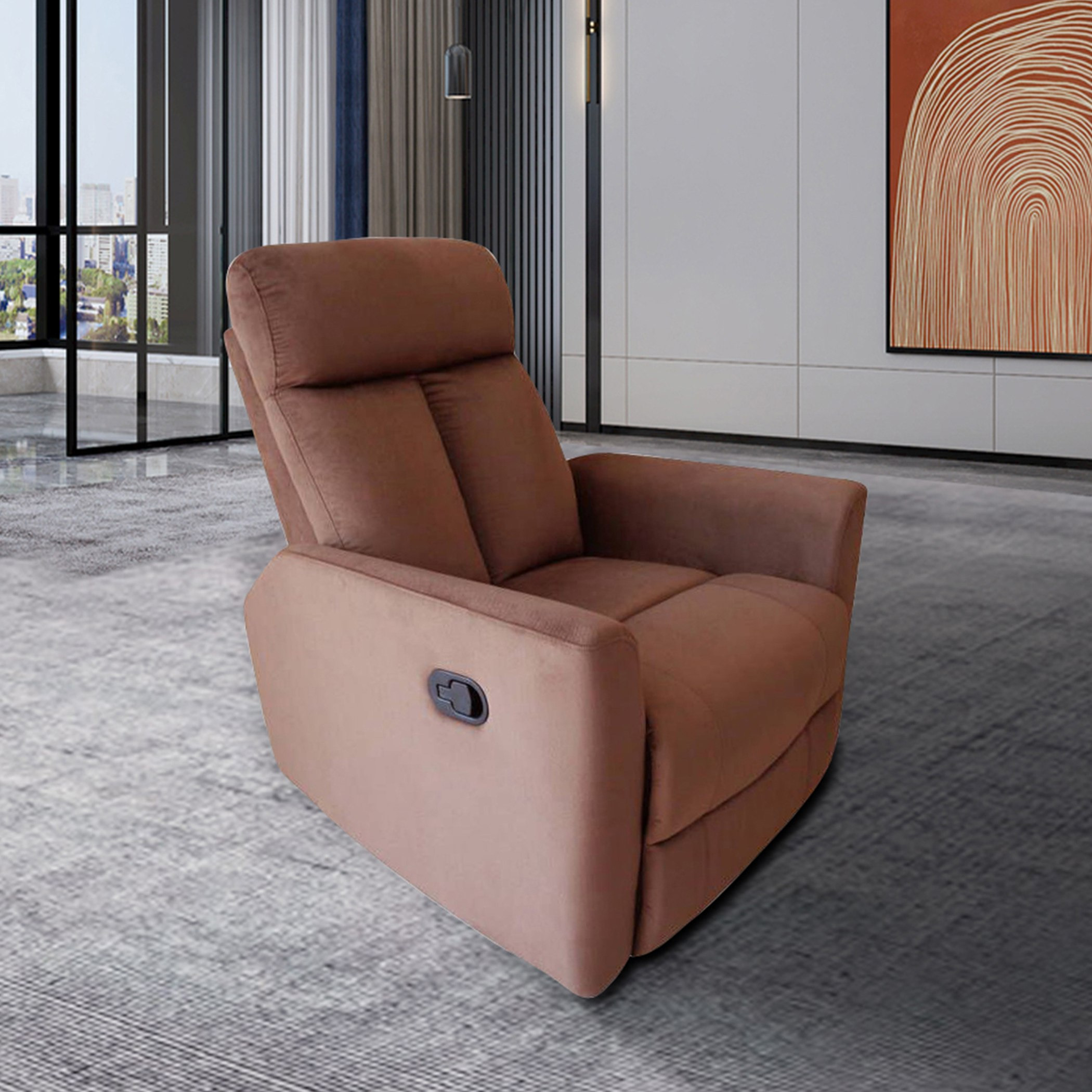 كرسي استرخاء قماش بذراعين من هالستات-hbxfurniture-sofasandarmchairs-reclinersofas-image-1