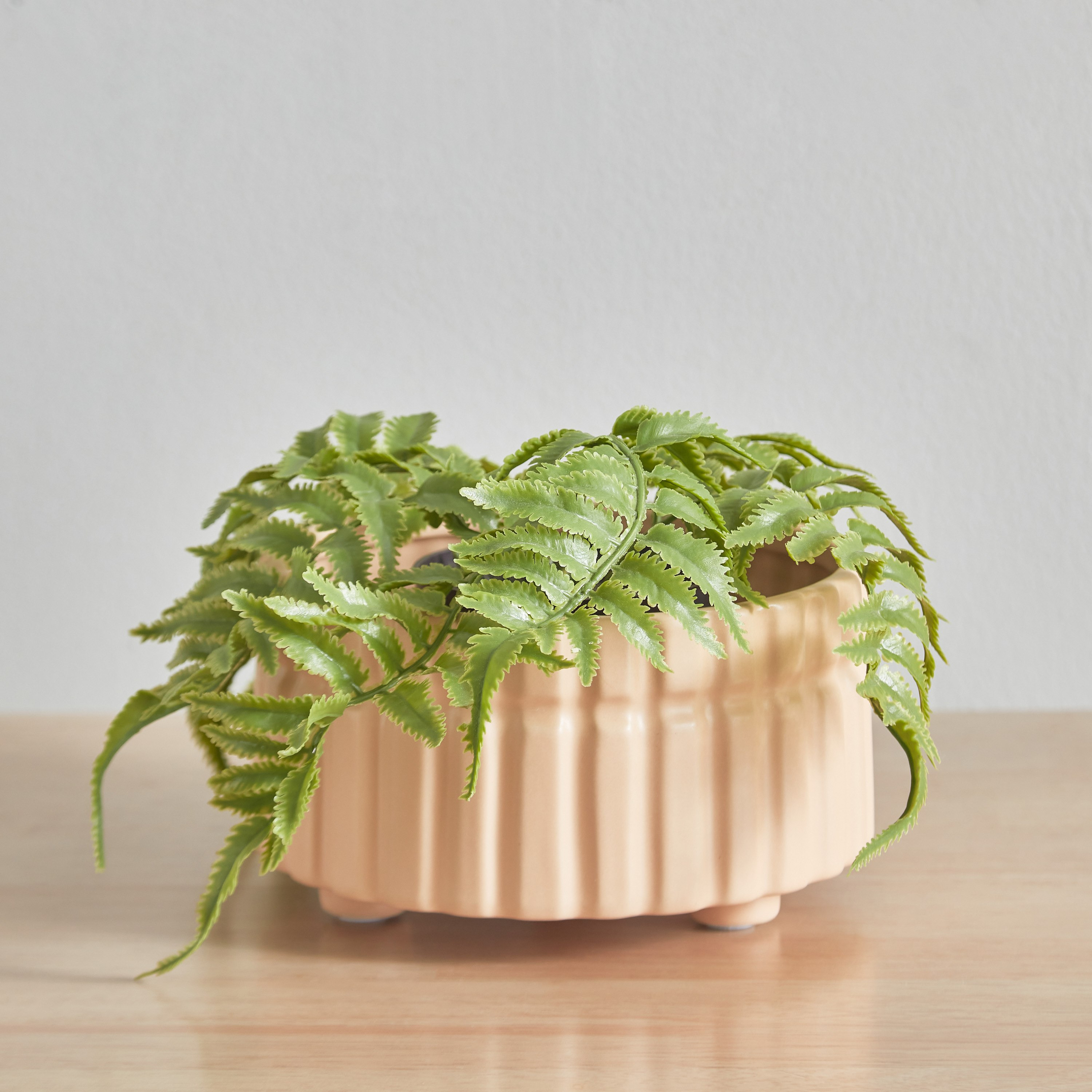 Quinn Ribbed Ceramic Planter - 12x12x12.5 cm-hbxhomeware-hbxdecorandfurnishings-image-1