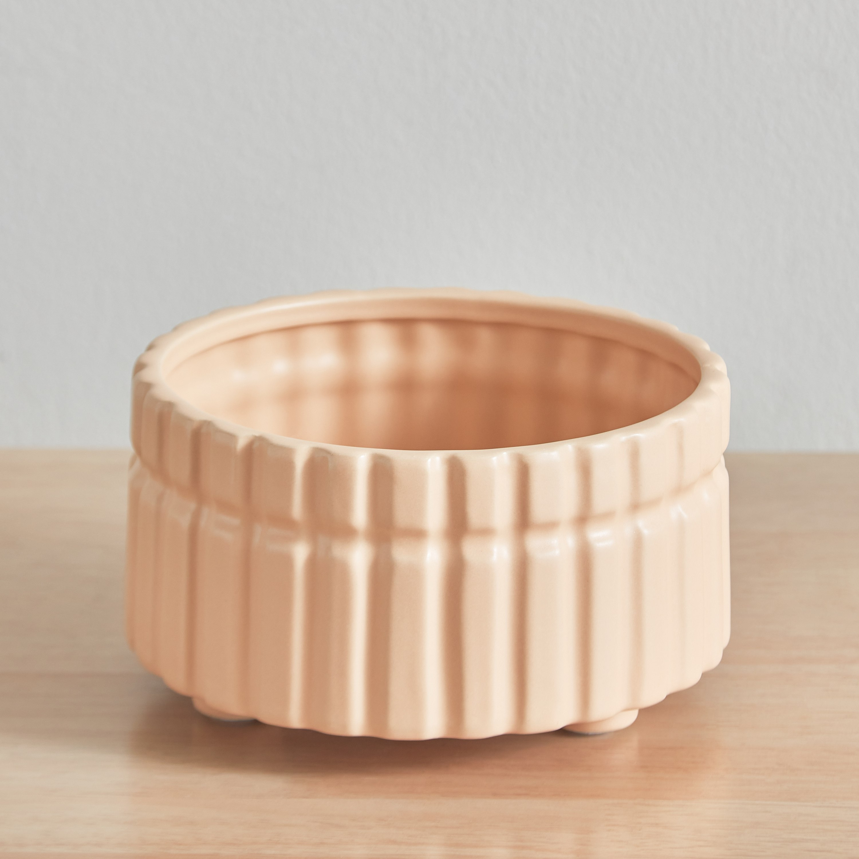 Quinn Ribbed Ceramic Planter - 12x12x12.5 cm-hbxhomeware-hbxdecorandfurnishings-image-2