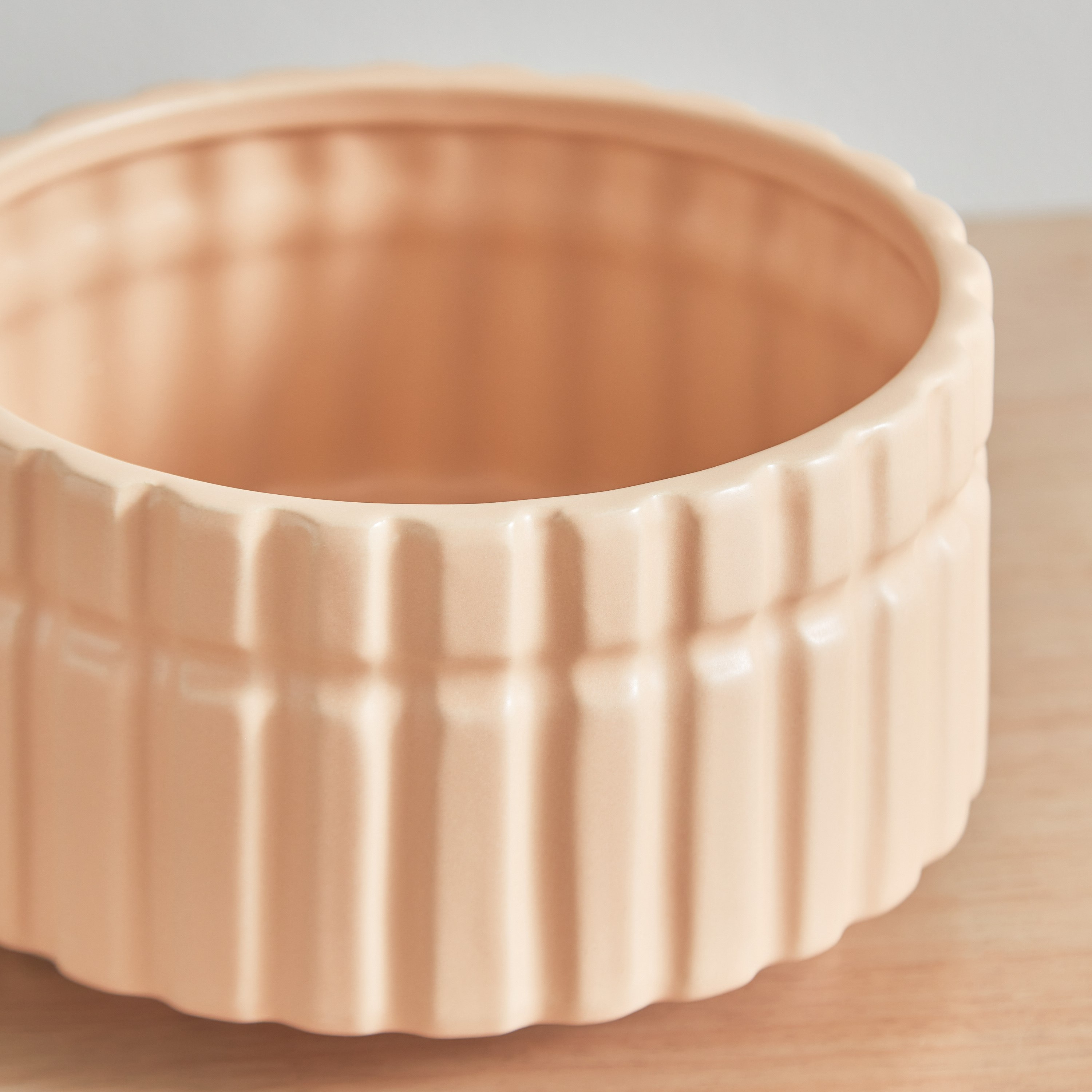 Quinn Ribbed Ceramic Planter - 12x12x12.5 cm-hbxhomeware-hbxdecorandfurnishings-image-3