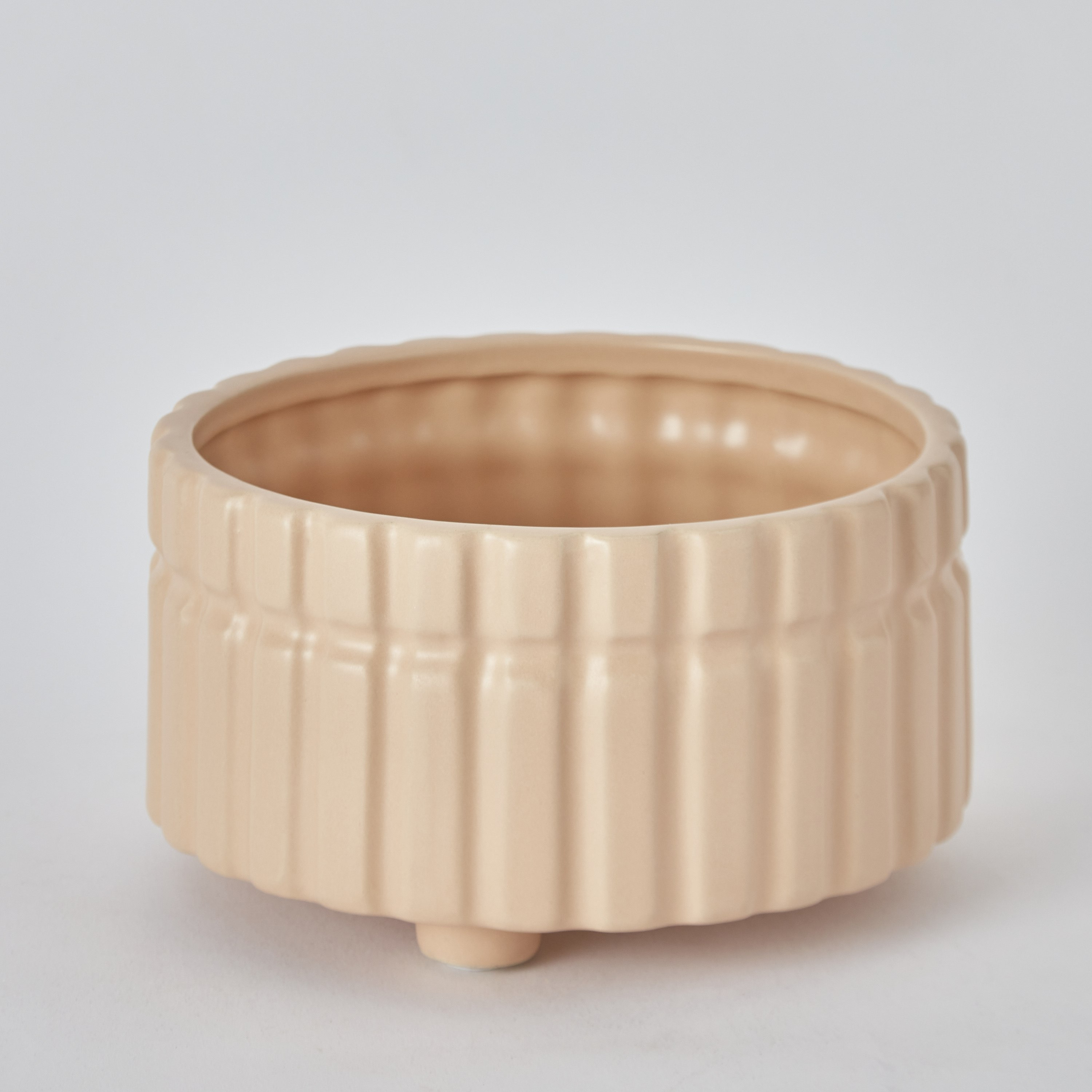Quinn Ribbed Ceramic Planter - 12x12x12.5 cm-hbxhomeware-hbxdecorandfurnishings-image-5