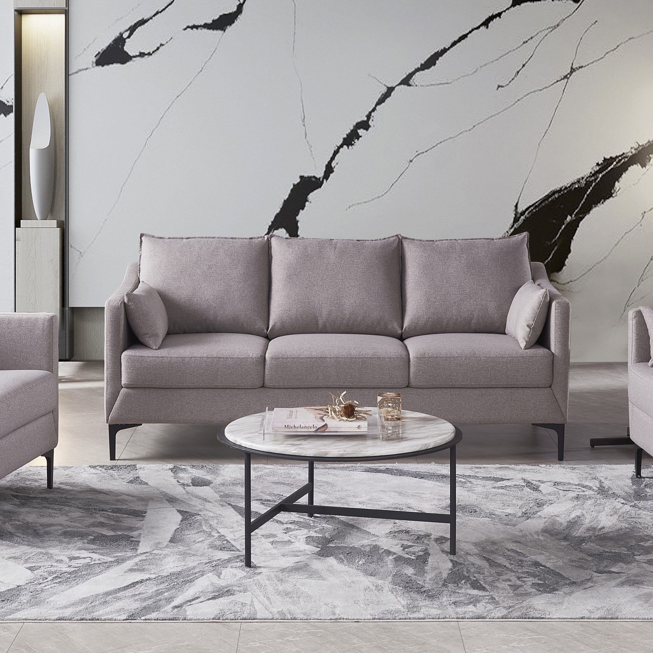 Odessa 3-Seater Fabric Sofa