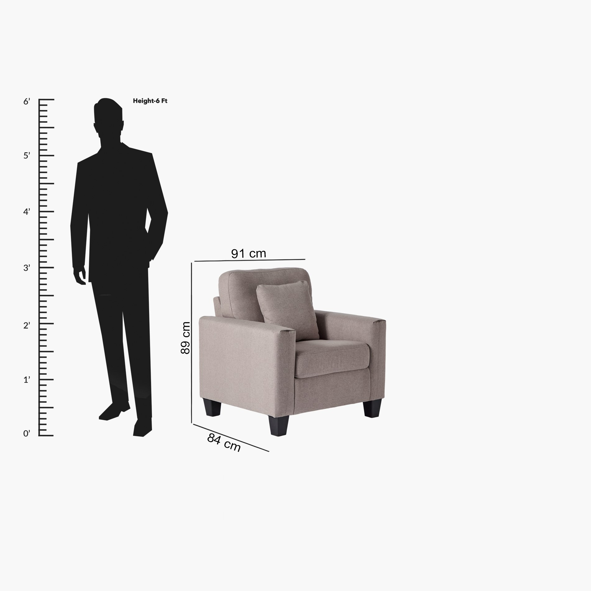 كنبة فردية قماش بمساند ذراعين مع وسادة من جينيفا-hbxlivingroom-sofasandarmchairs-sofas-image-11