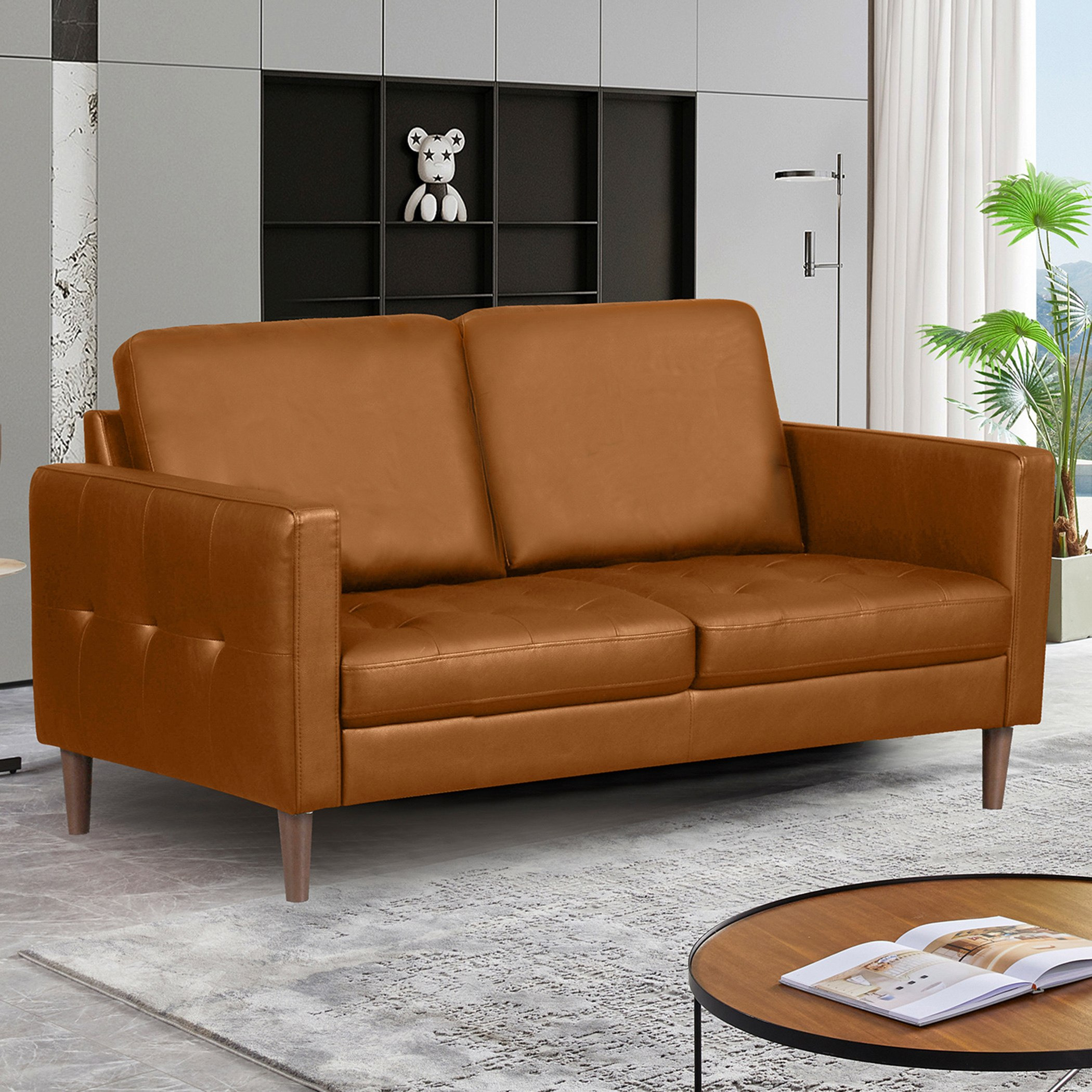 كنبة نصف جلد صناعي بمقعدين من كارا-hbxlivingroom-sofasandarmchairs-sofas-image-1