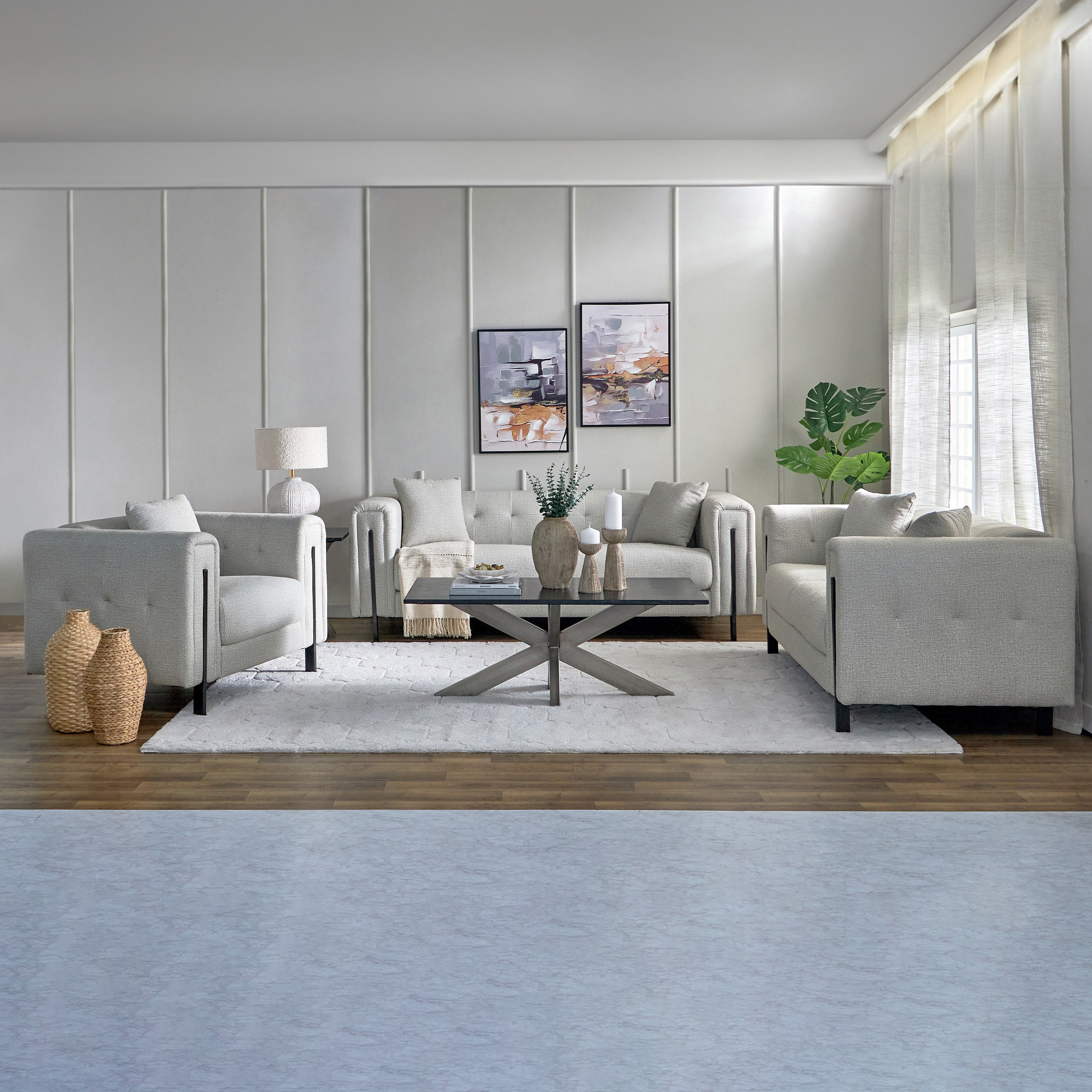 Glisten 3-Seater Fabric Sofa with 2 Cushions-hbxlivingroom-sofasandarmchairs-sofas-image-11