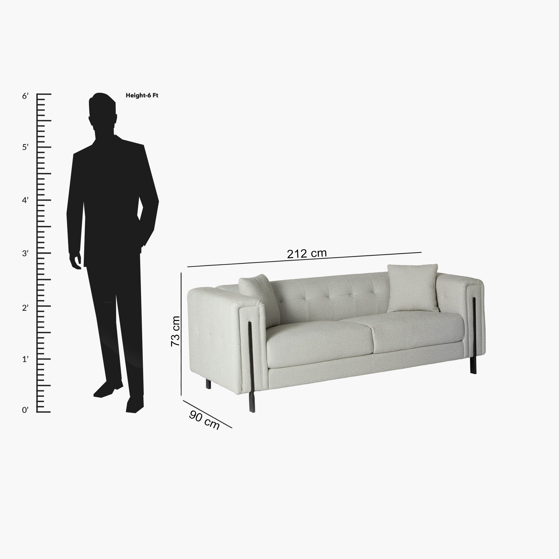 Glisten 3-Seater Fabric Sofa with 2 Cushions-hbxlivingroom-sofasandarmchairs-sofas-image-14