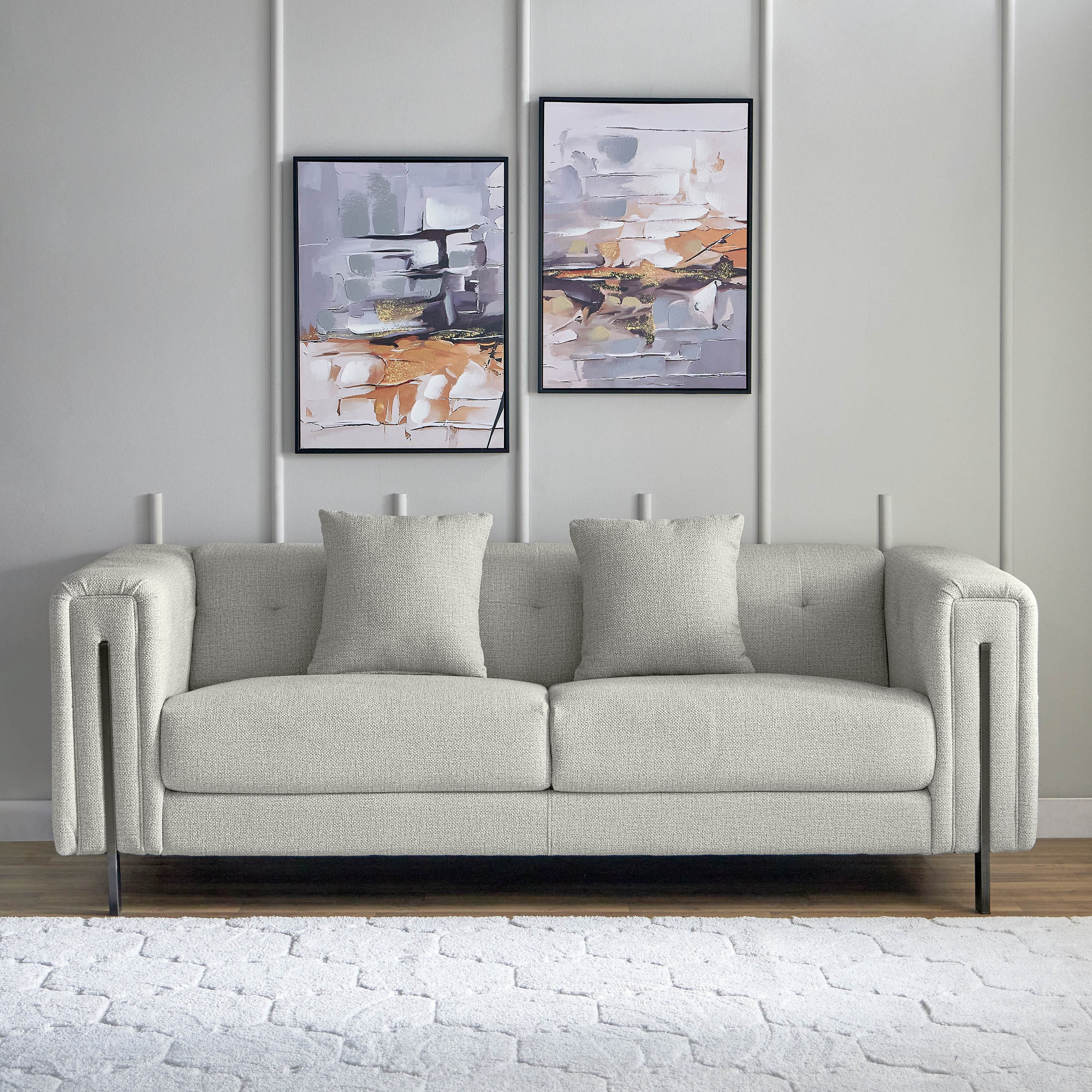 Glisten 3-Seater Fabric Sofa with 2 Cushions-hbxlivingroom-sofasandarmchairs-sofas-image-2