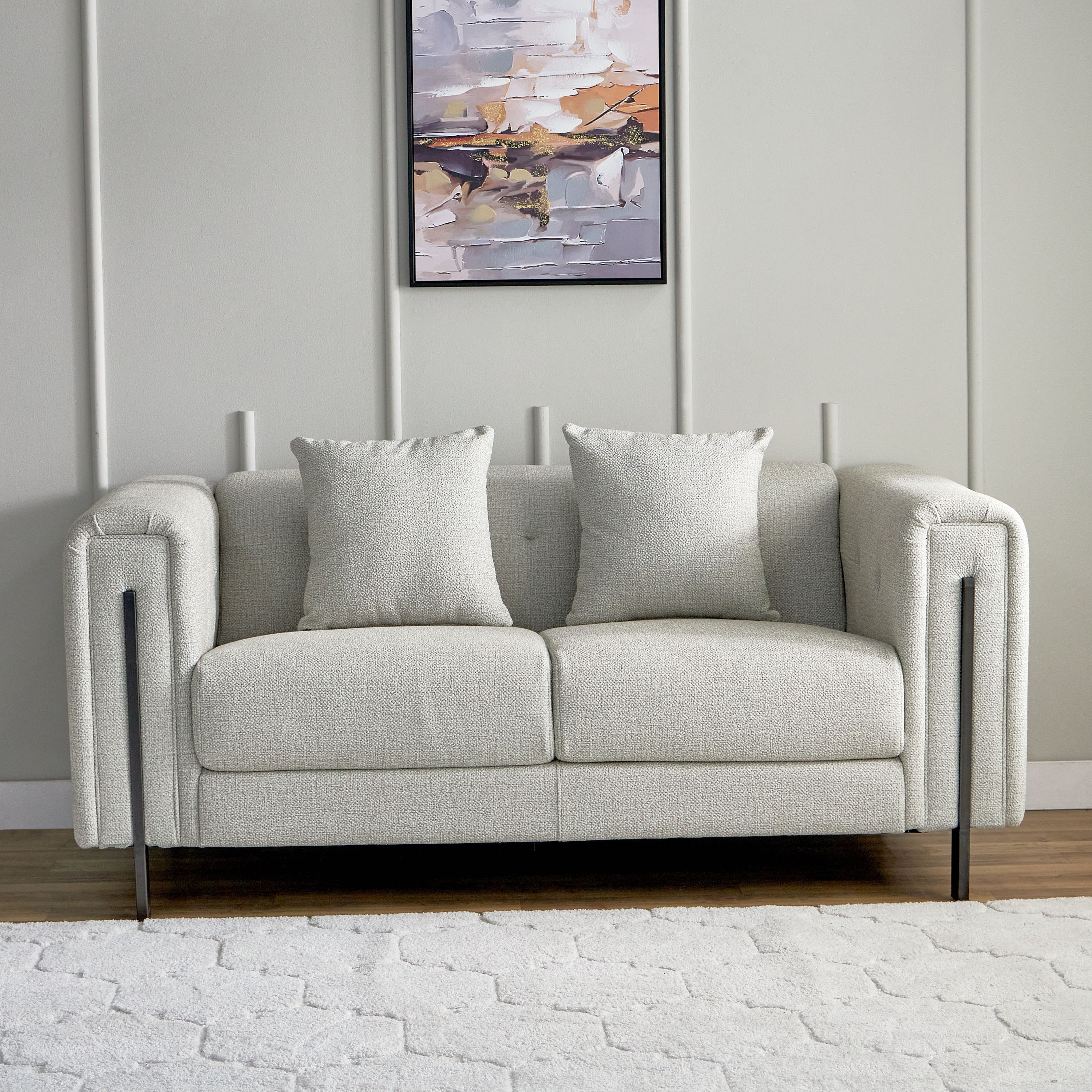 كنبة قماش بمقعدين مع وسادتين من جليستن-hbxlivingroom-sofasandarmchairs-sofas-image-2
