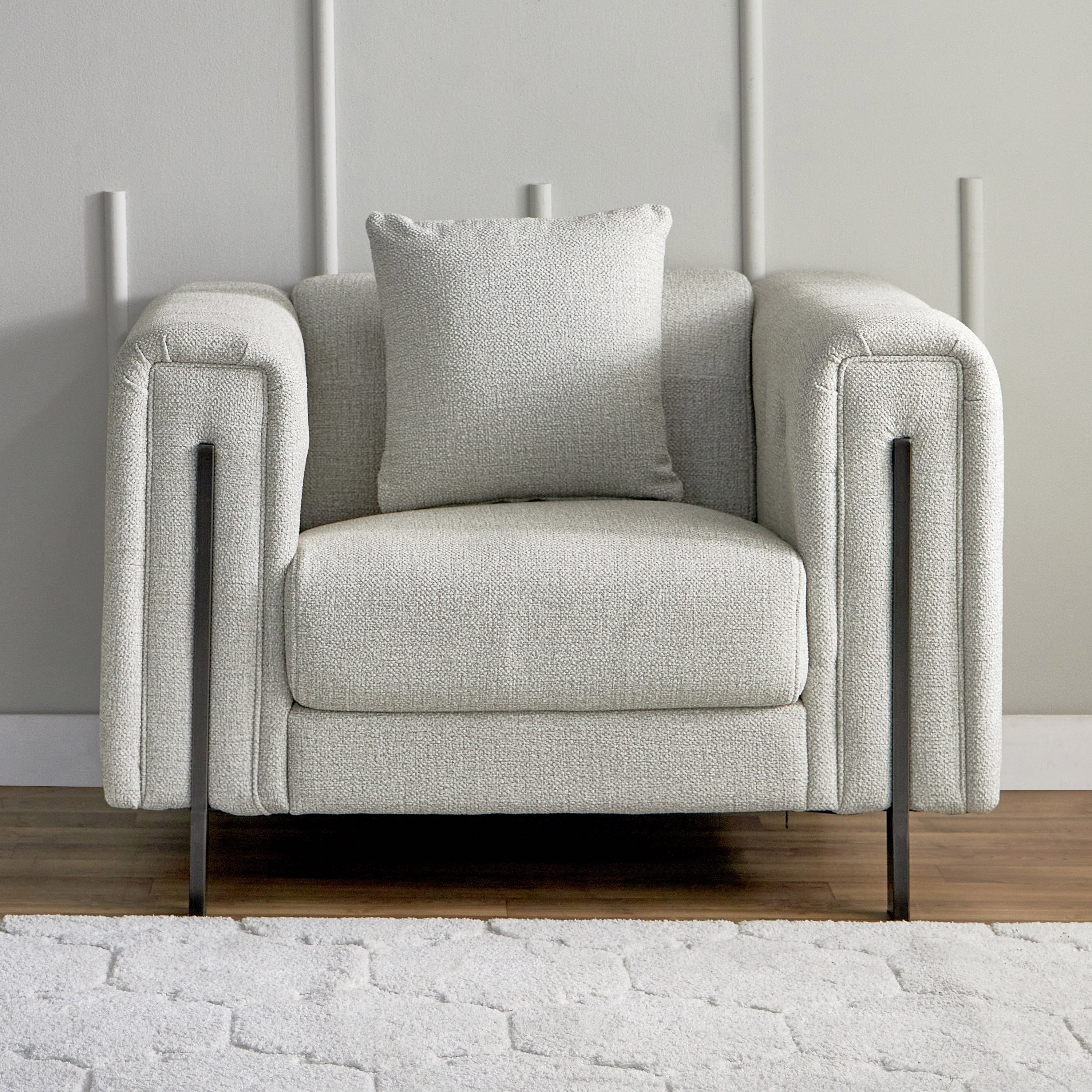 Glisten Armchair Fabric Sofa with 1 Cushion-hbxlivingroom-sofasandarmchairs-sofas-image-2
