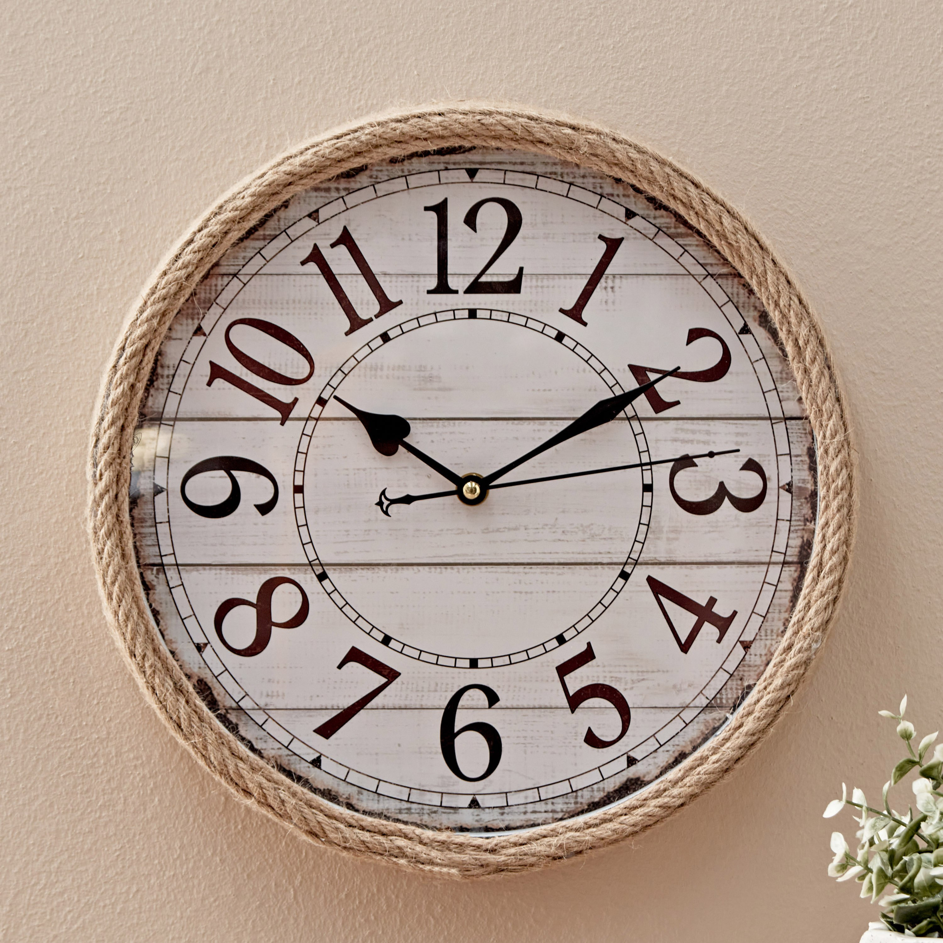Saratoga Clock with Hemp Rope - 31.5x5.5 cm-hbxhomeware-hbxdecorandfurnishings-image-2