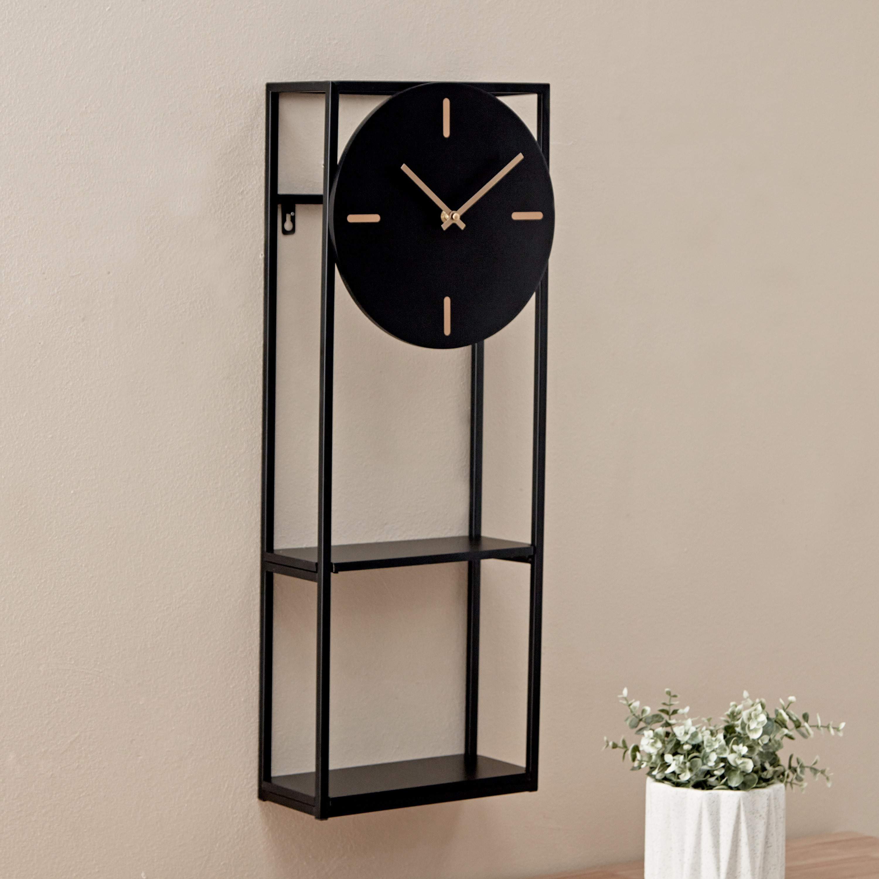 ساعة حائط معدنية من ساراتوجا - 25.5x14.5x70 سم-PROMO_HB_AE_B2G2_011025-image-1