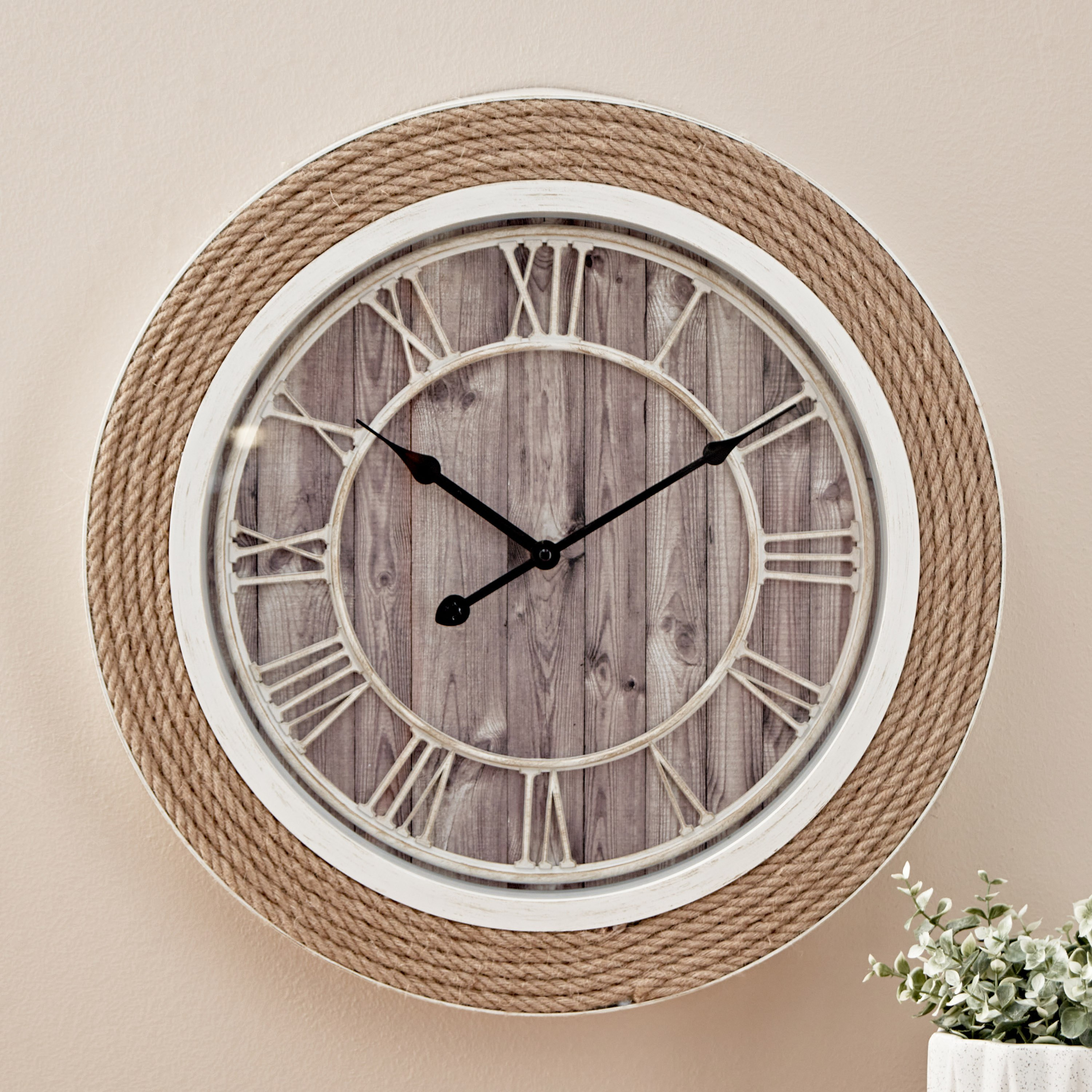 ساعة حائط بحبل القنب من ساراتوجا - 51x5 سم-hbxhomeware-hbxdecorandfurnishings-image-2