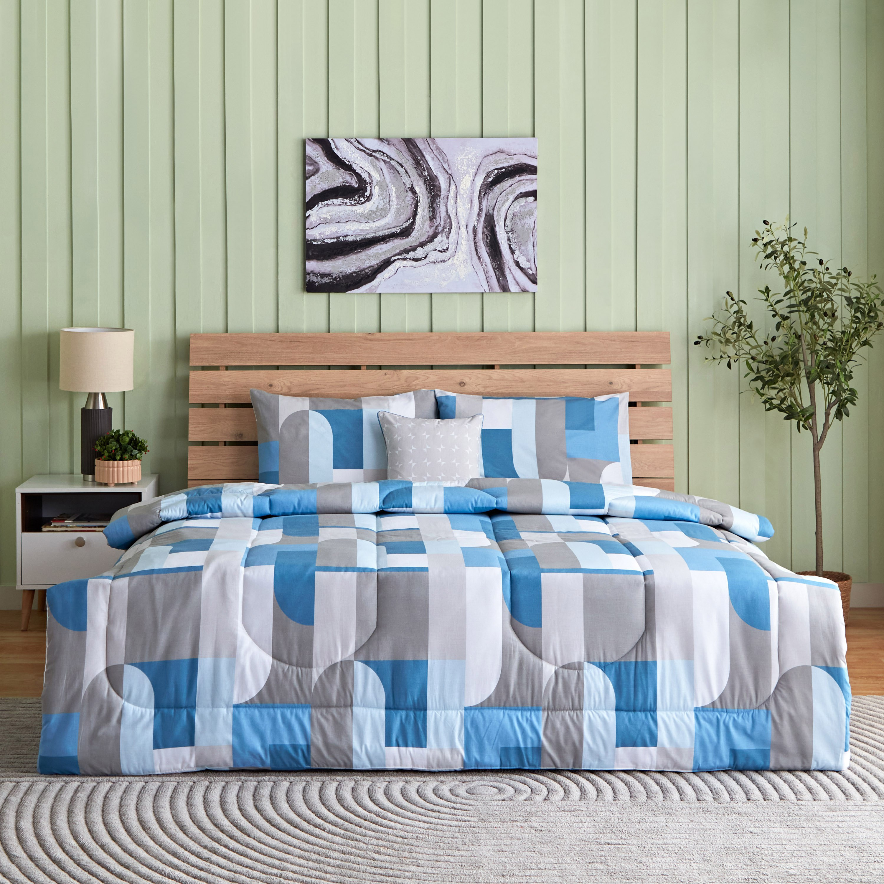 طقم لحاف توين قطن بطبعات 5 قطع فالين من فالنسيا - 160x220 سم-hbxkidsandyouth-beddingandfurnishings-comfortersets-image-2