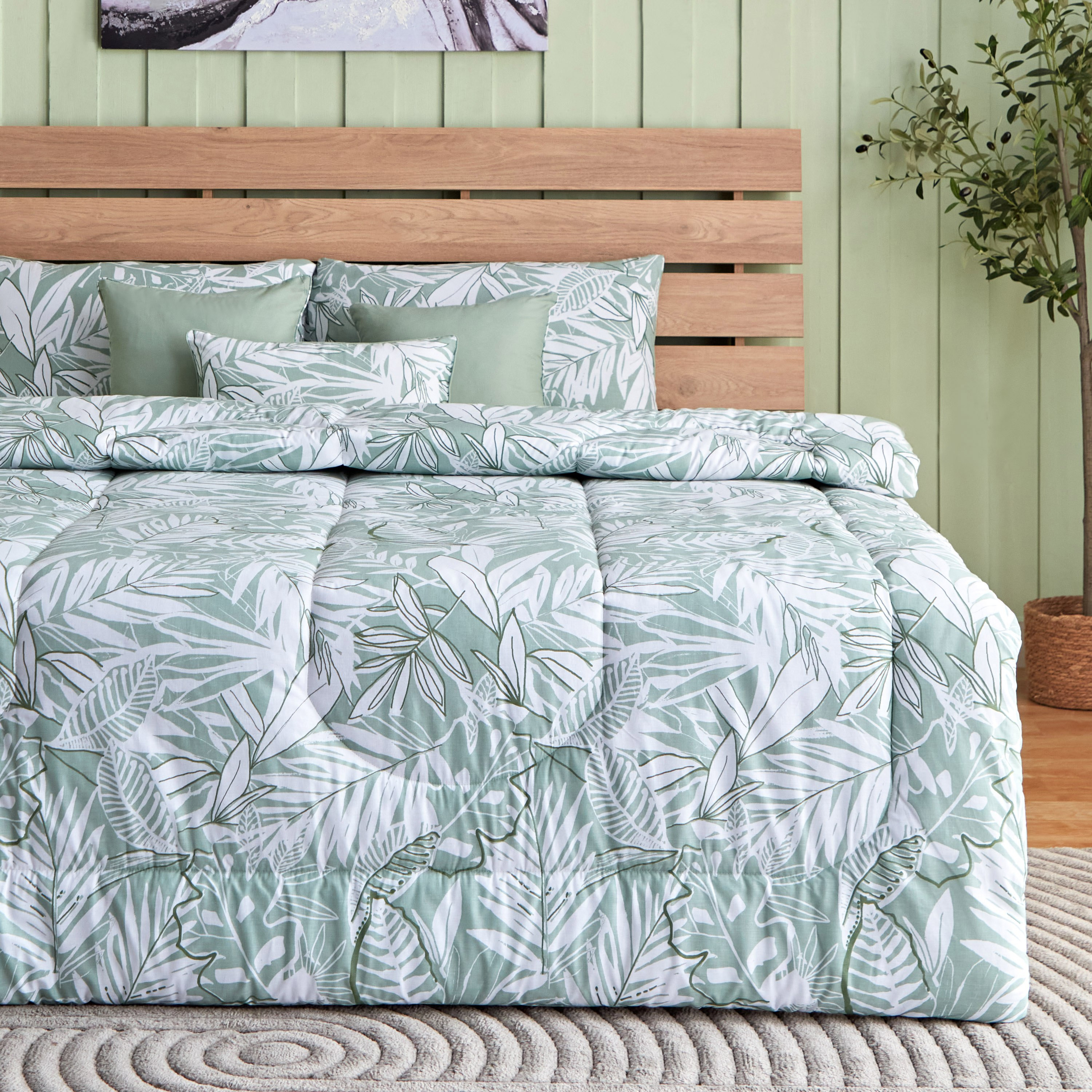 طقم لحاف كينج 7 قطن بطبعات ليكو من فالنسيا - 220x240 سم-hbxhomeware-bedding-bedinabag-image-1