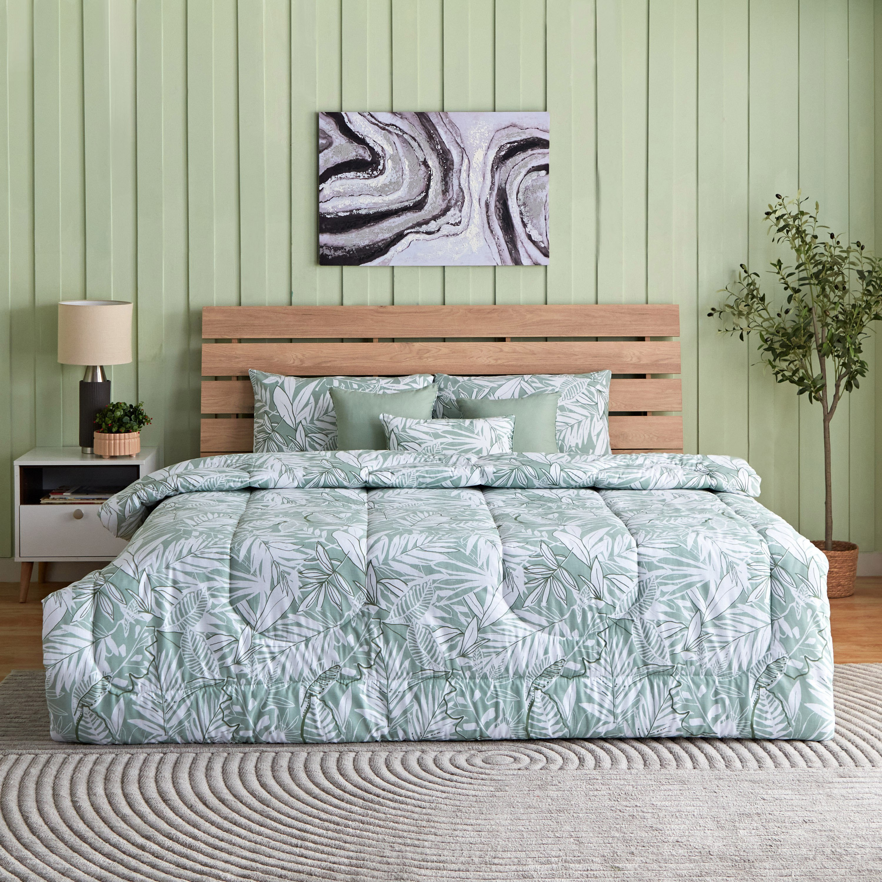 طقم لحاف كينج 7 قطن بطبعات ليكو من فالنسيا - 220x240 سم-hbxhomeware-bedding-bedinabag-image-2