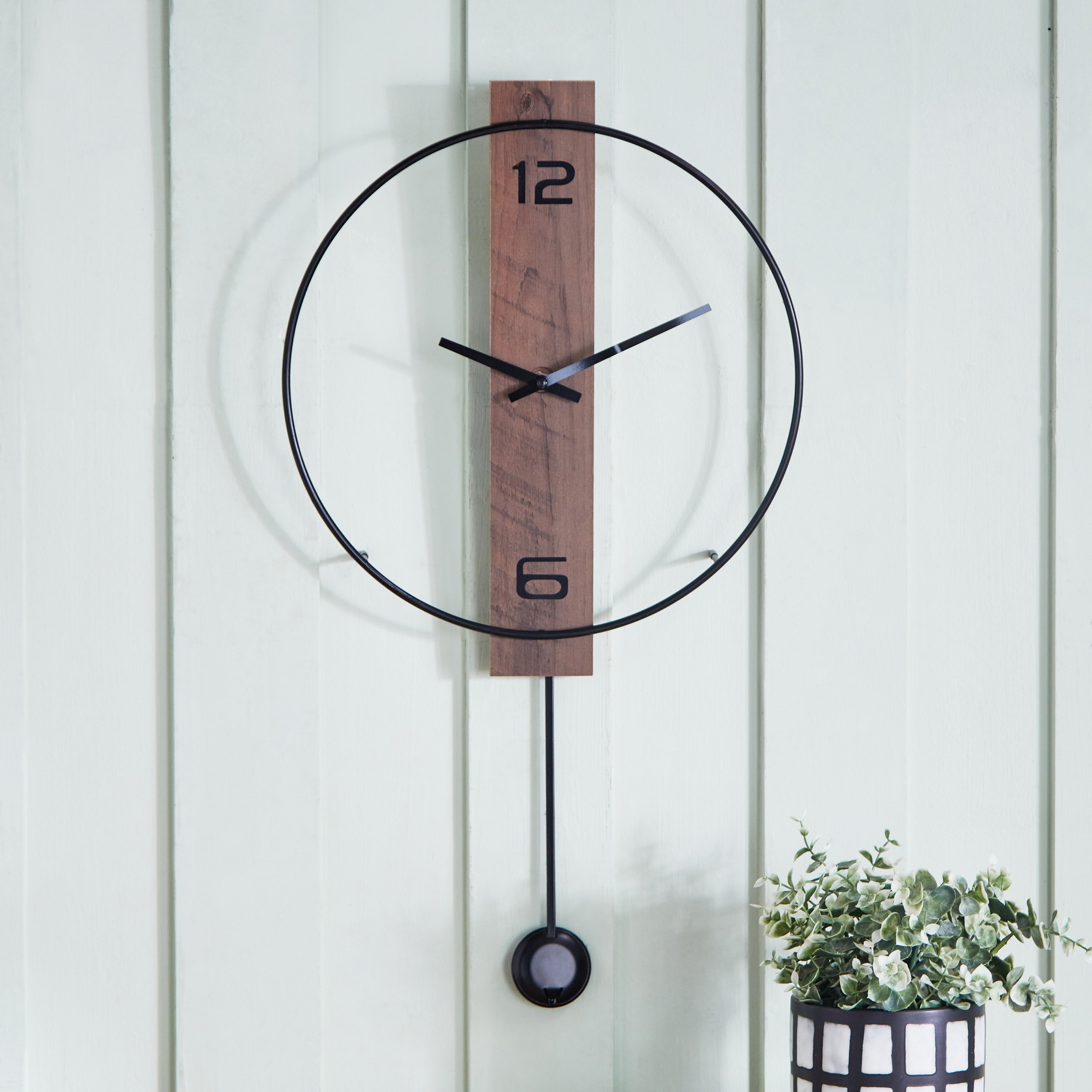 Saratoga Metal Pendulum Clock with MDF - 35x5.5x61 cm-hbxhomeware-hbxdecorandfurnishings-image-2