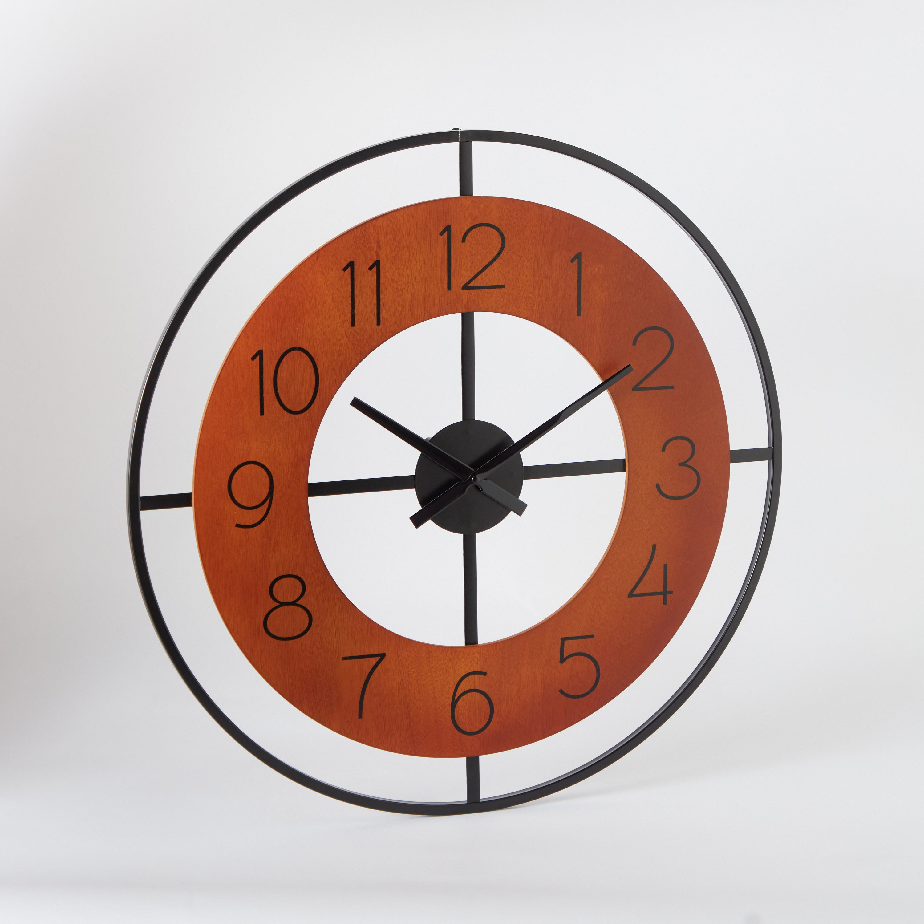 ساعة حائط معدن مع خشب إم دي إف من ساراتوجا - 60x4 سم-hbxhomeware-hbxdecorandfurnishings-image-5