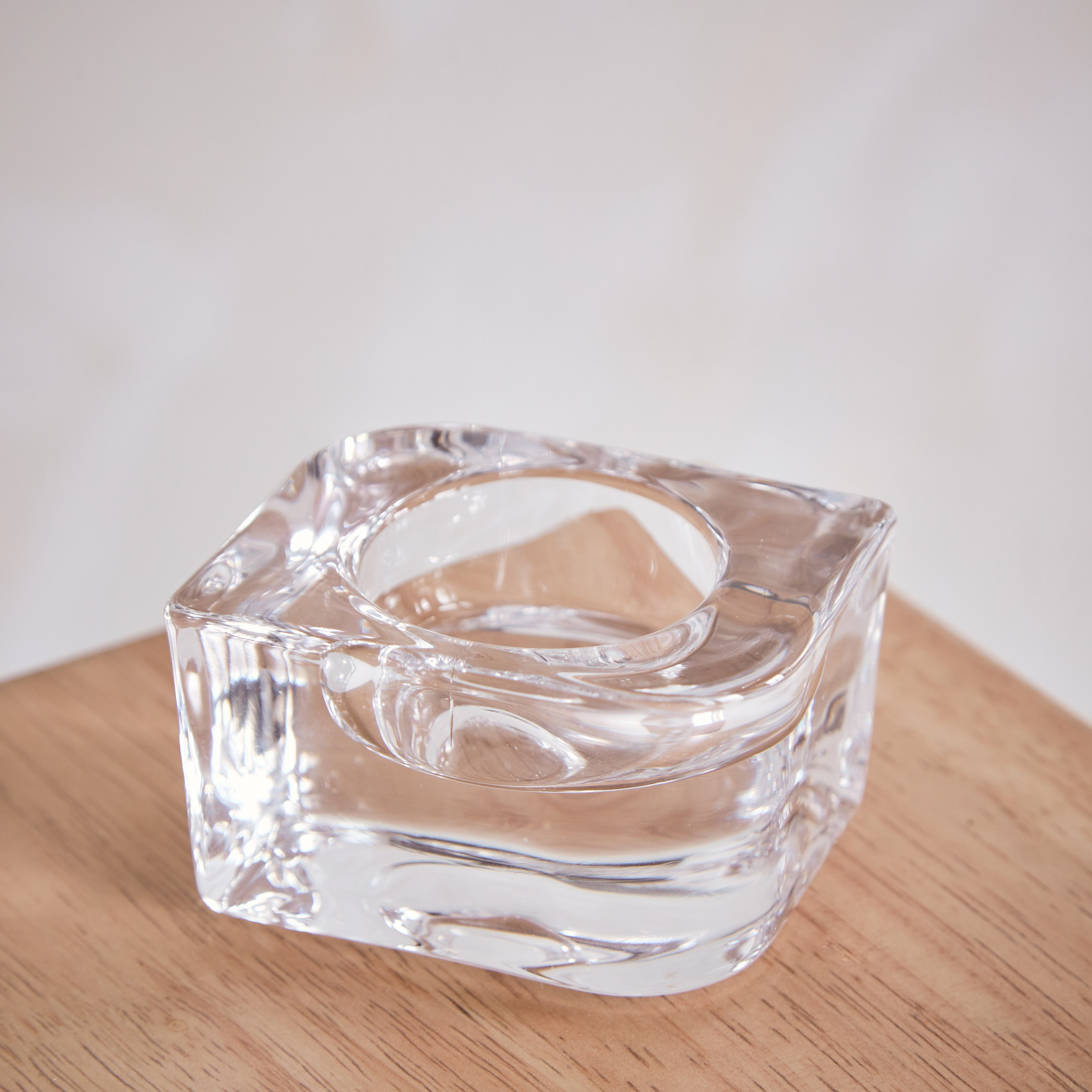 Ezra Glass Tealight Candleholder - 7.6x6x4.5 cm-hbxlivingroom-decorandaccessories-candleholders-image-2