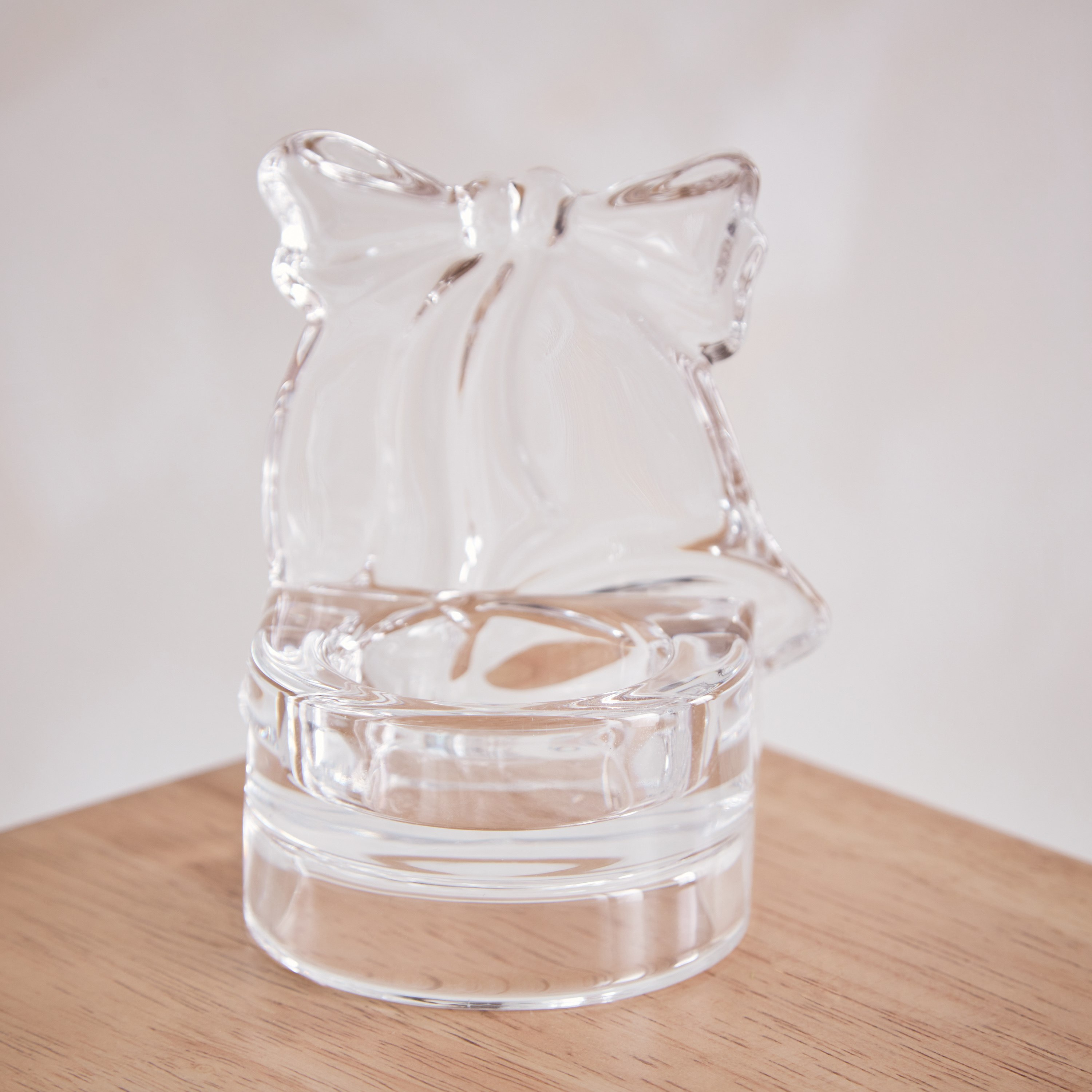 Ezra Clear Glass Tealight Candleholder - 8x7x10.2 cm-hbxlivingroom-decorandaccessories-candleholders-image-3