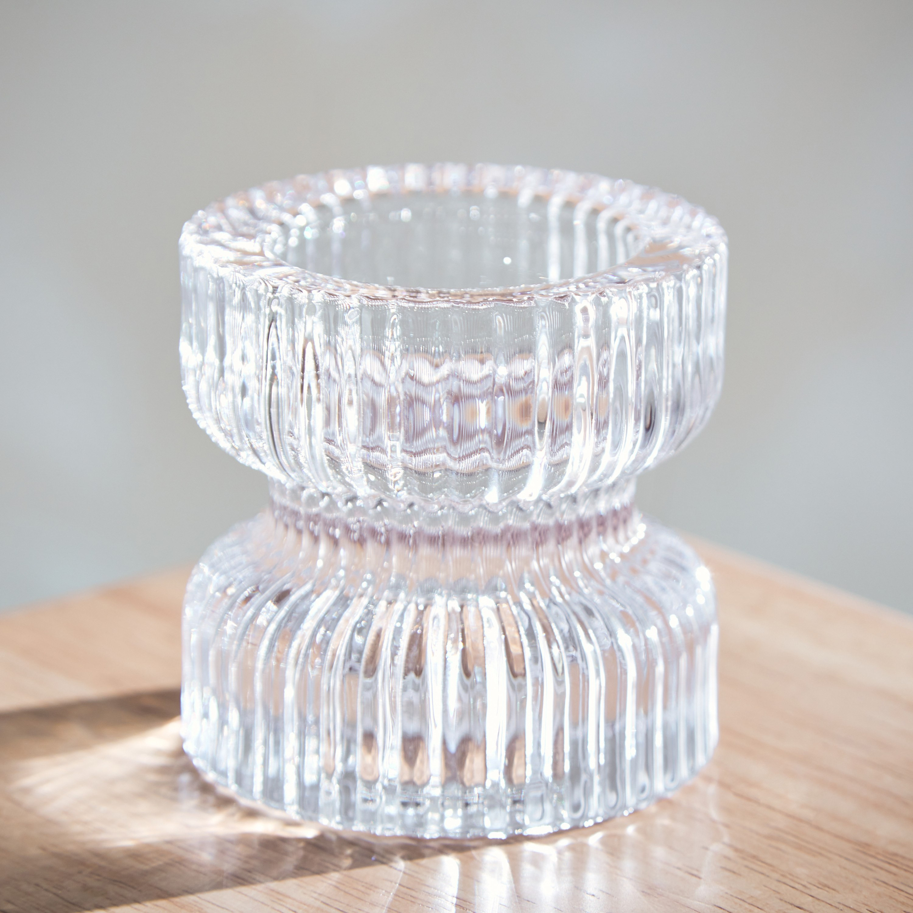 Ezra 2-Way Glass Candleholder - 6.4x6.4x6.5 cm-hbxlivingroom-decorandaccessories-candleholders-image-2