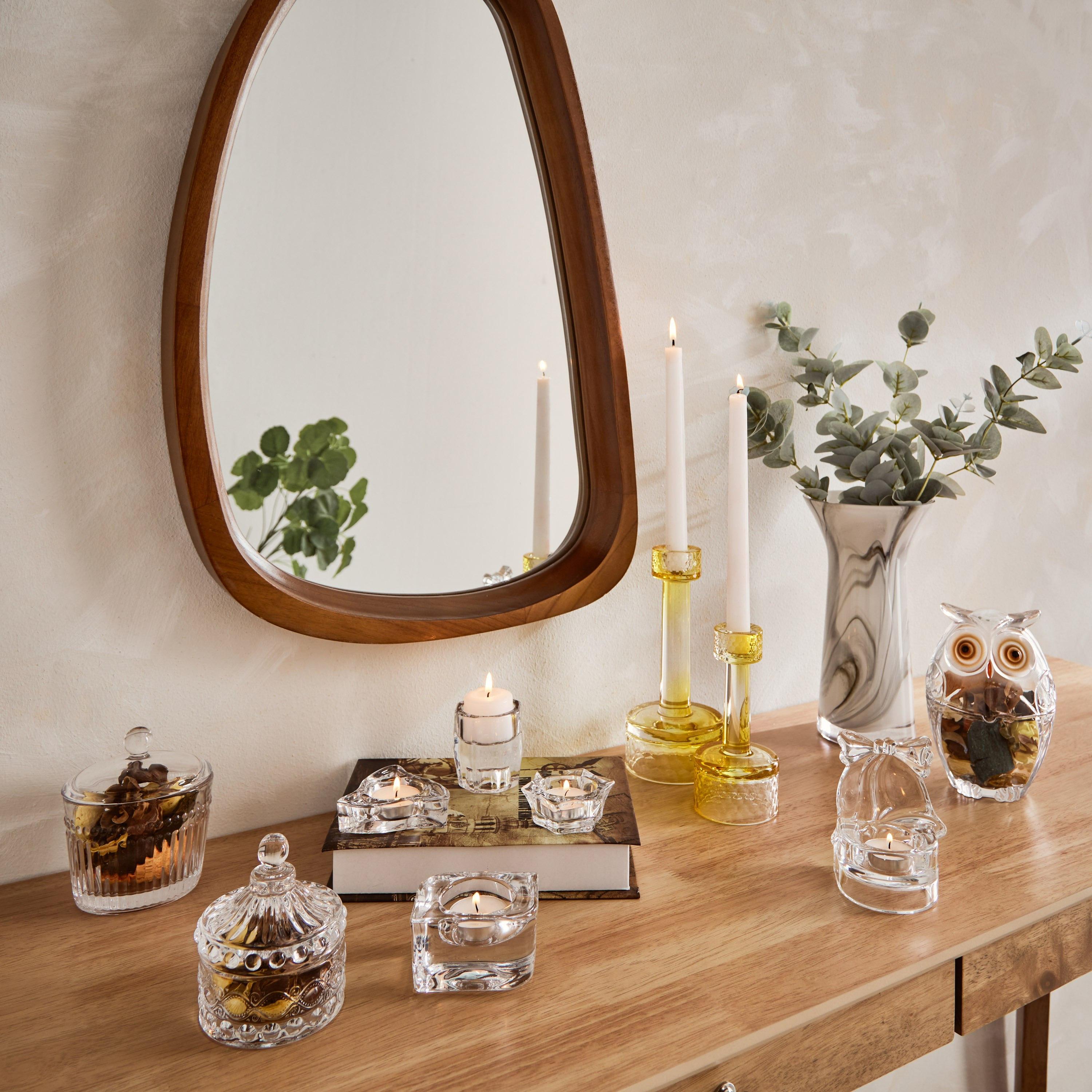 حامل شموع زجاج باتجاهين من إزرا - 5.8x5.8x6 سم-hbxlivingroom-decorandaccessories-candleholders-image-4