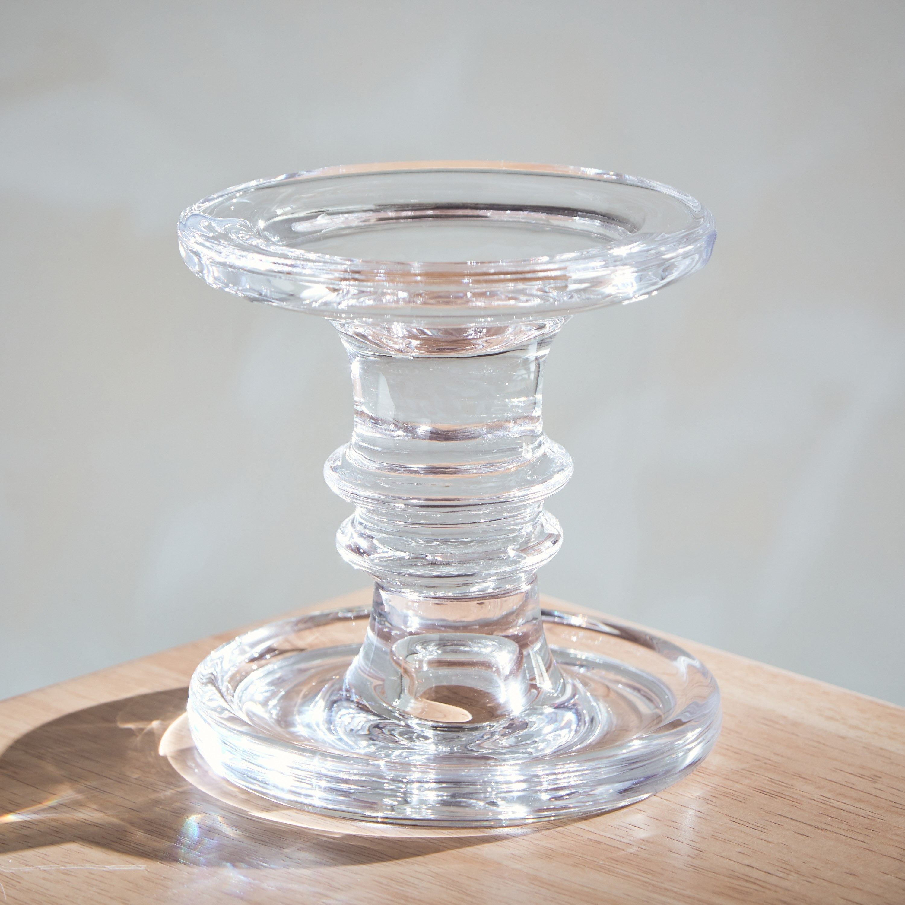 حامل شموع زجاجي من إزرا - 11x11x11 سم-hbxlivingroom-decorandaccessories-candleholders-image-2