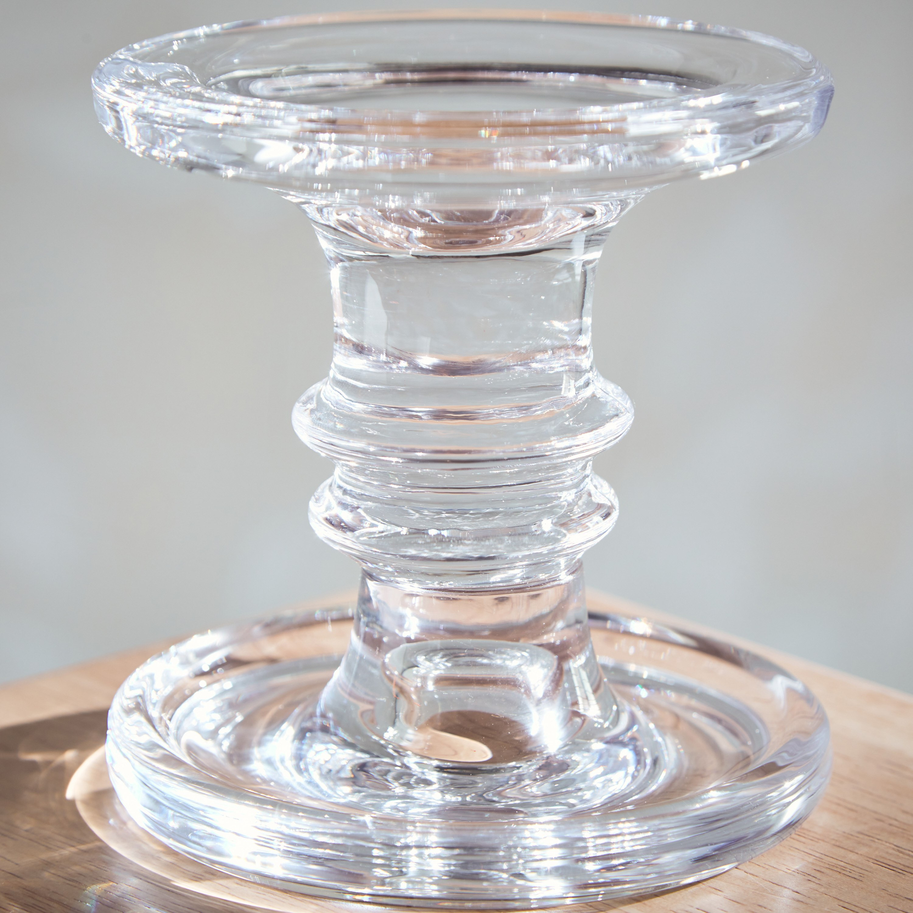 حامل شموع زجاجي من إزرا - 11x11x11 سم-hbxlivingroom-decorandaccessories-candleholders-image-3