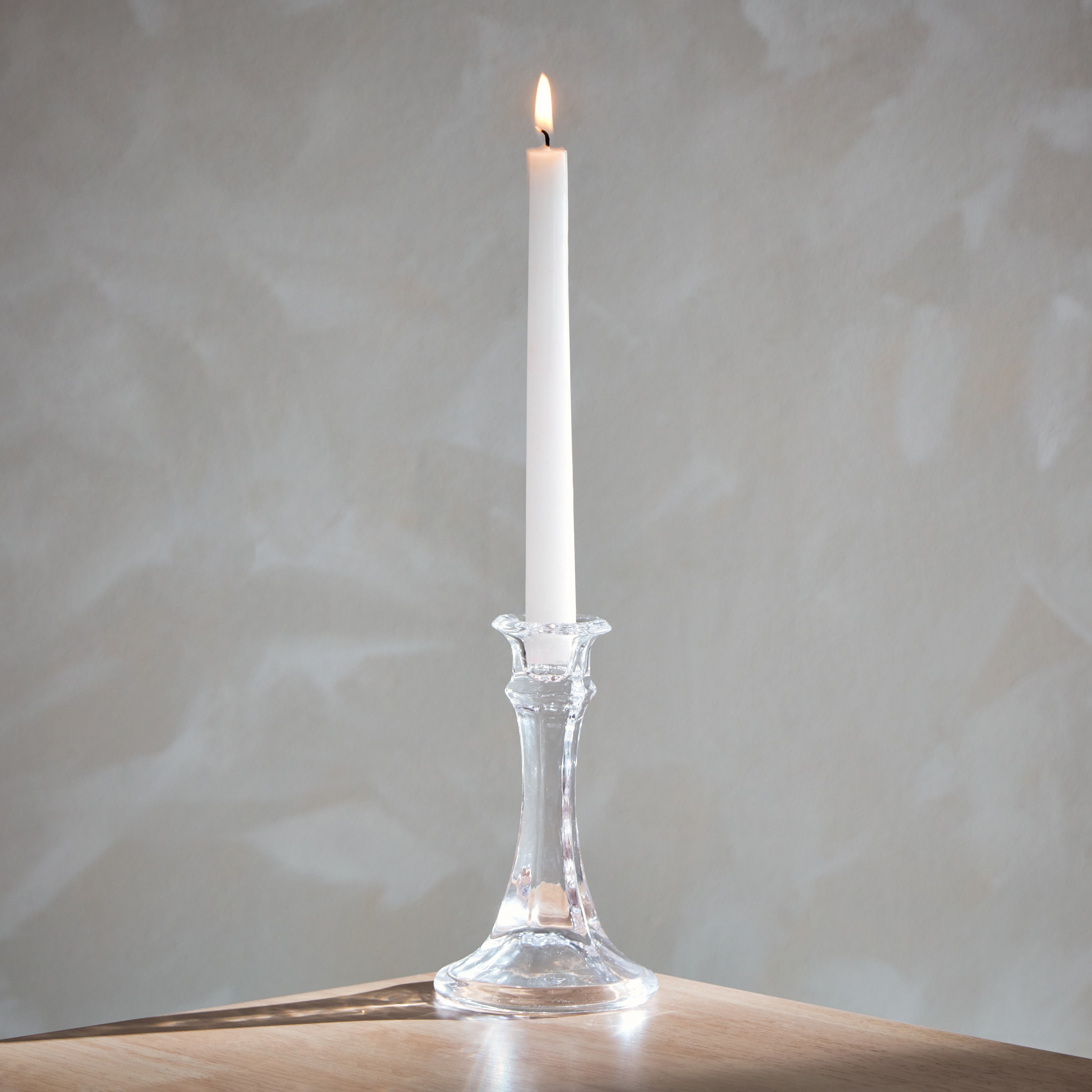 Ezra Glass Candleholder - 8.9x8.9x15.1 cm-hbxlivingroom-decorandaccessories-candleholders-image-1